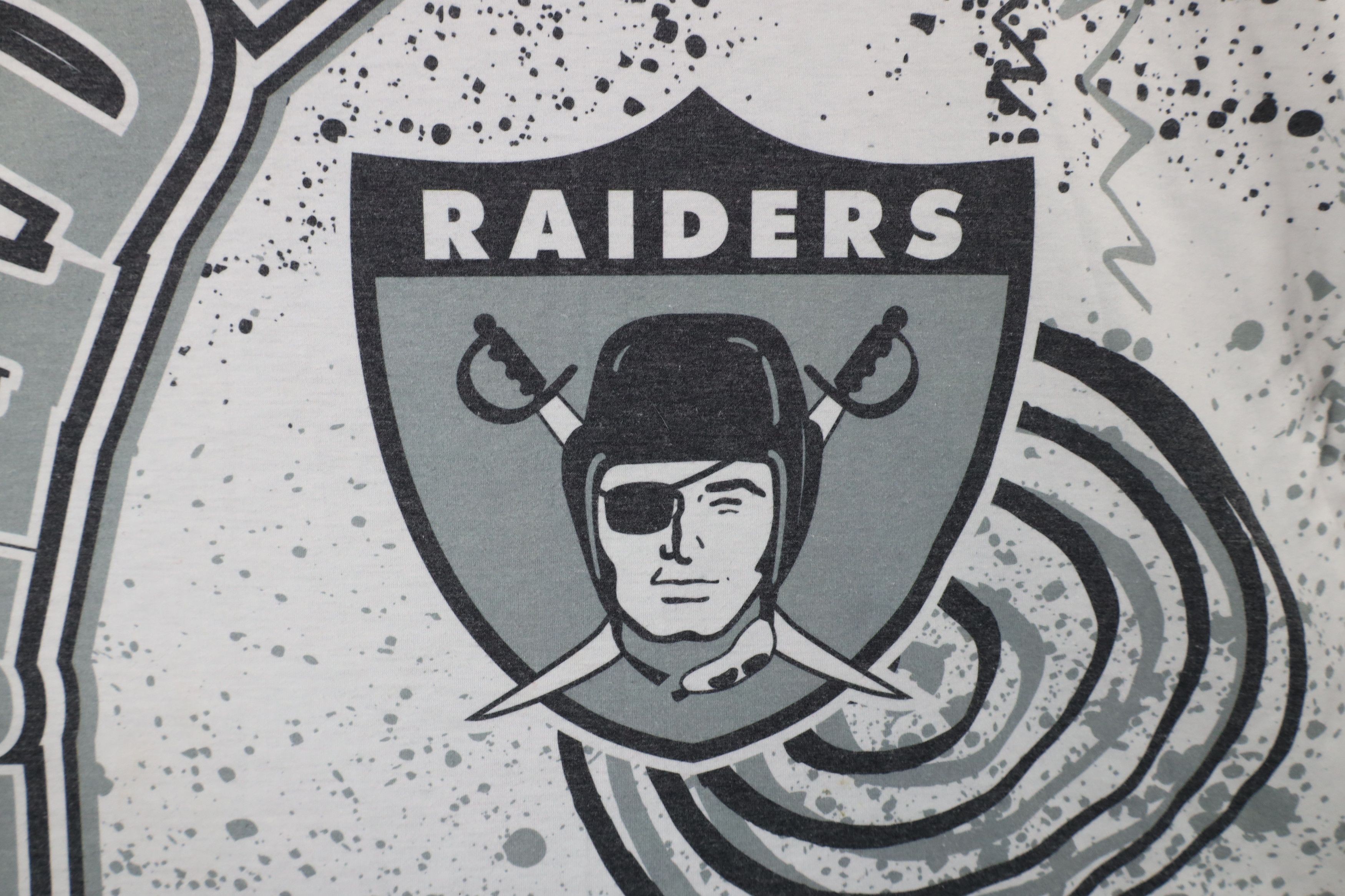 Mitchell & Ness × Vintage Vintage Mitchell & Ness Los Angeles Raiders Football T-Shirt Size US XXL / EU 58 / 5 - 5 Thumbnail