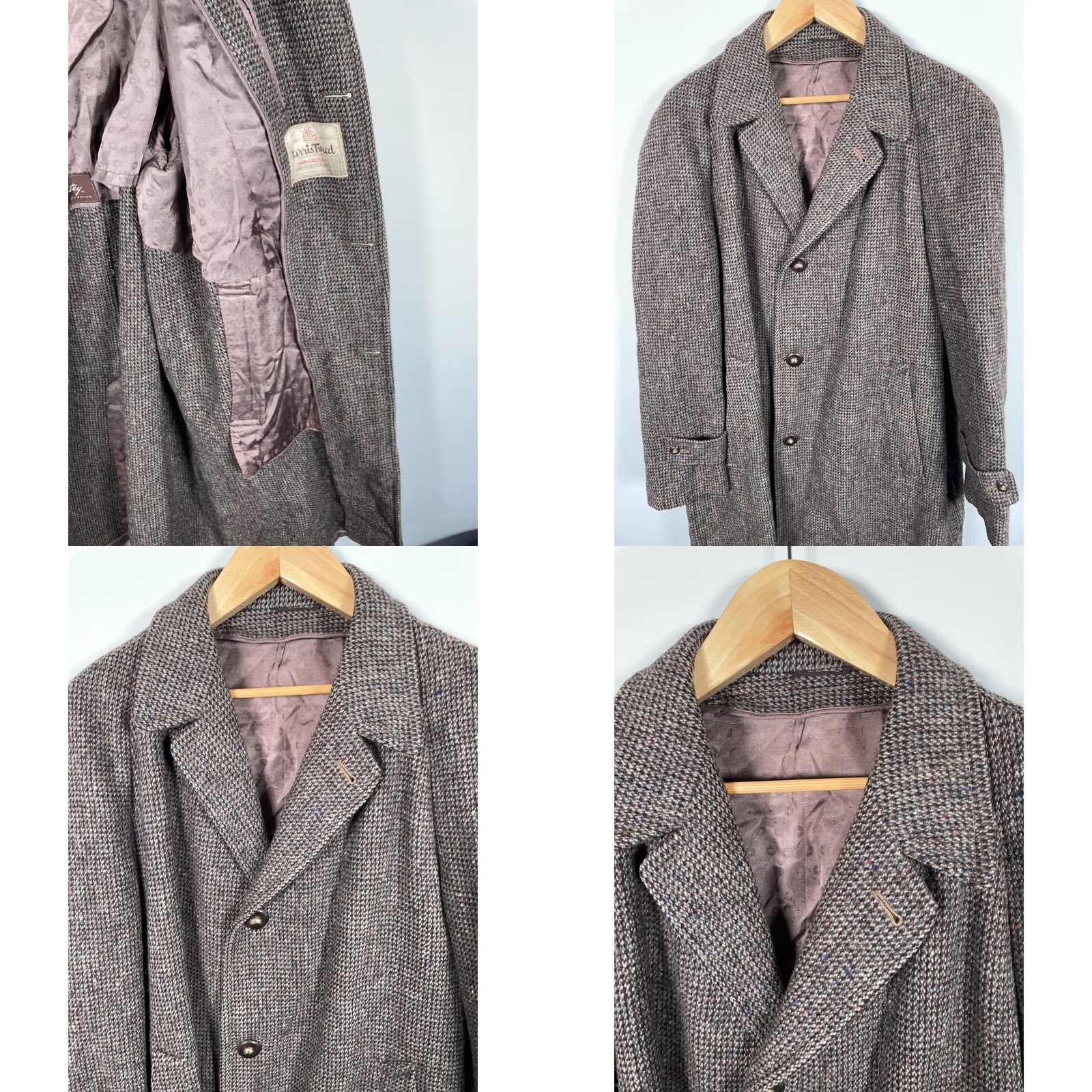 Harris Tweed VINTAGE Harris Tweed Overcoat Men 44 Gray Wool Coat 50s Gentry Penneys VTG Size US S / EU 44-46 / 1 - 10 Thumbnail