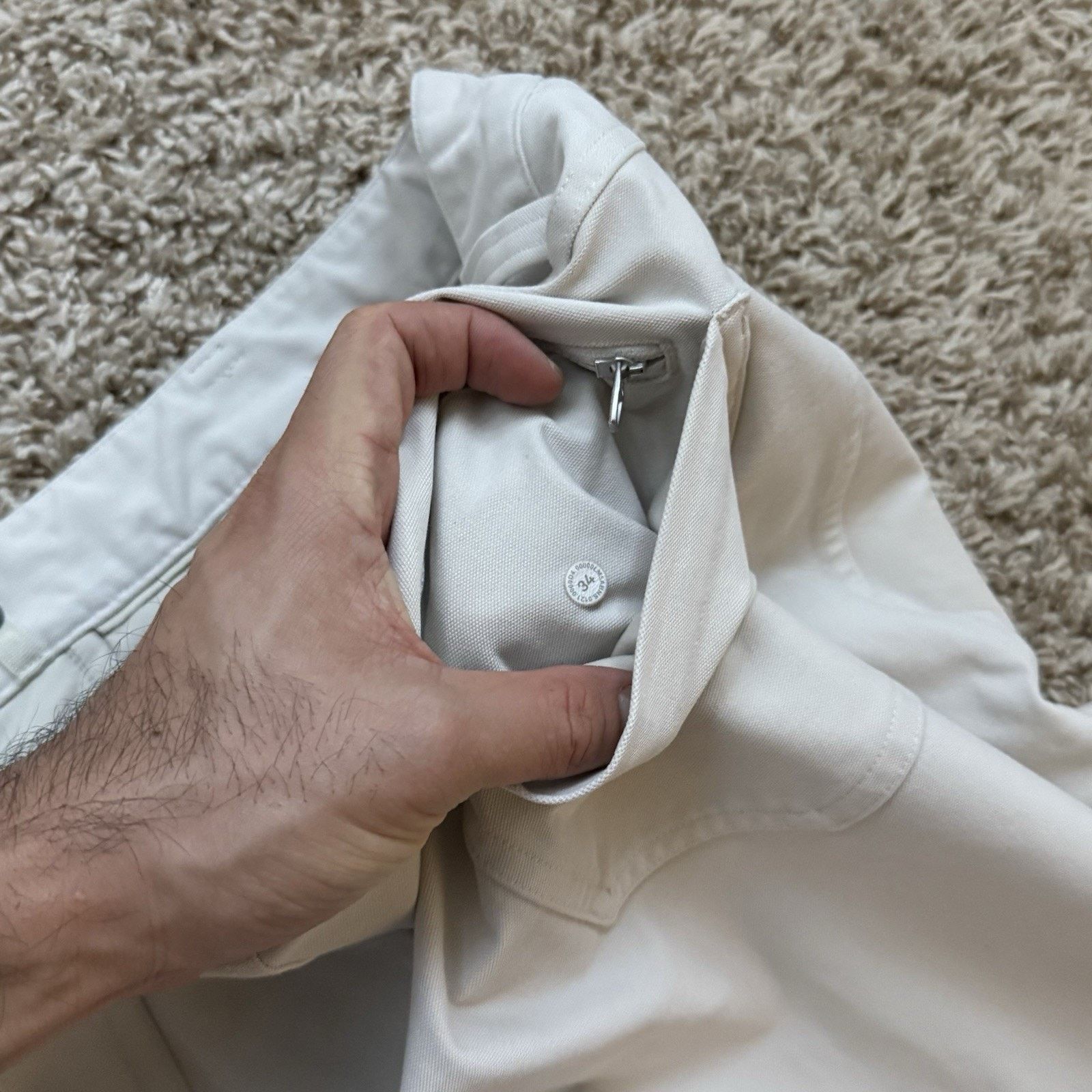 Lululemon LuluLemon 5 Pocket ABC Pants Athletic Cream Off White 34 Size US 34 / EU 50 - 4 Thumbnail