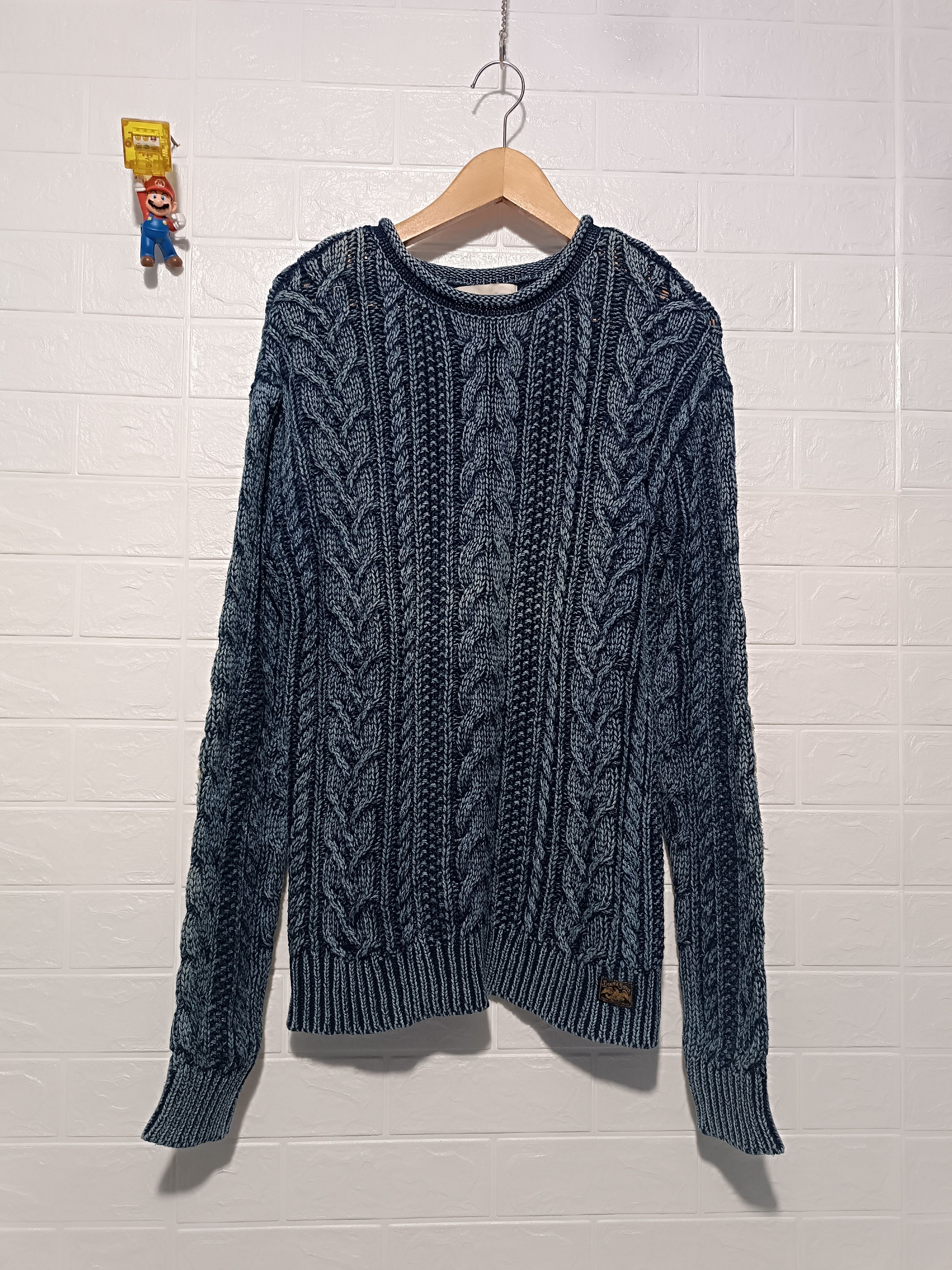 Denim & Supply Ralph Lauren Sweater Knit Indigo Dyed Wash Elbow Patch Denim Size US M / EU 48-50 / 2 - 1 Thumbnail