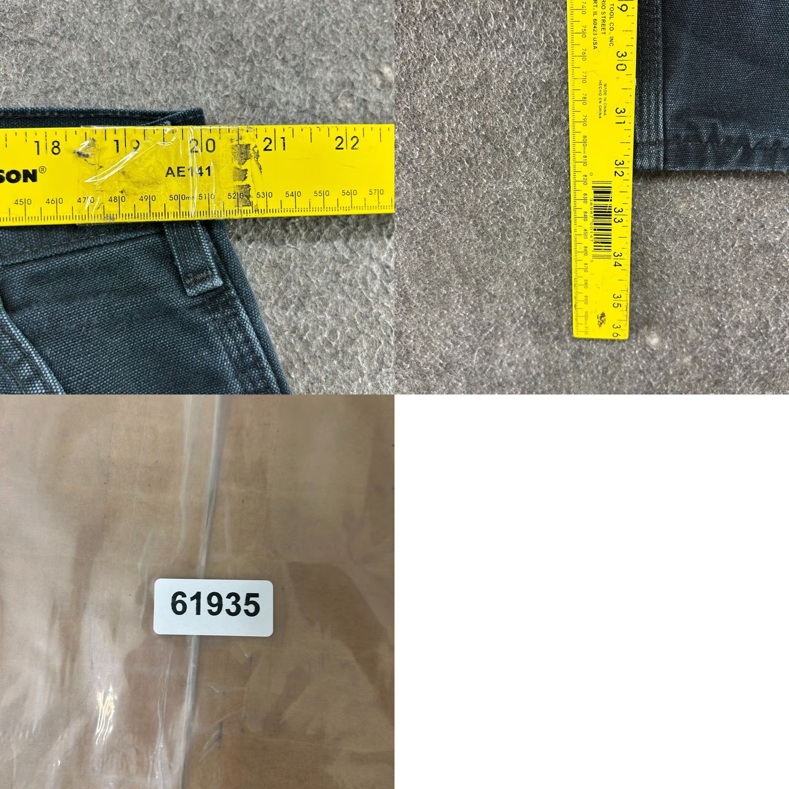 Carhartt Carhartt Pants Mens 40x32 Black Carpenter Original Fit Distressed Faded 5-Pocket USA Slimming Stretch Workwear Casual/Regular Mens Size US 40 / EU 56 - 11 Thumbnail