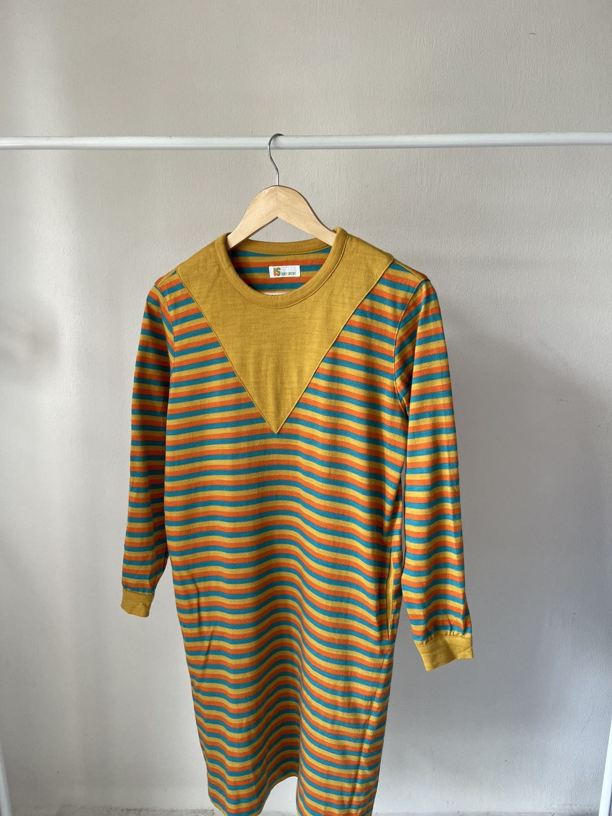 Issey Miyake × Pleats Please Issey Miyake 70s Issey Miyake Stripe Dress Size M / US 6-8 / IT 42-44 - 1 Thumbnail