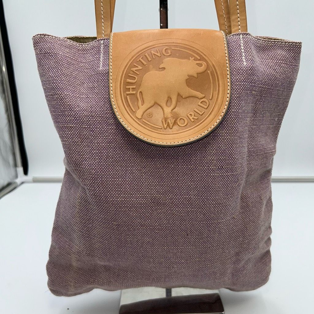 Other Hunting World Made in Italy Foldable Tote Bag Shoulder Bag Cotton Linen Blend x Leather Size ONE SIZE - 5 Thumbnail