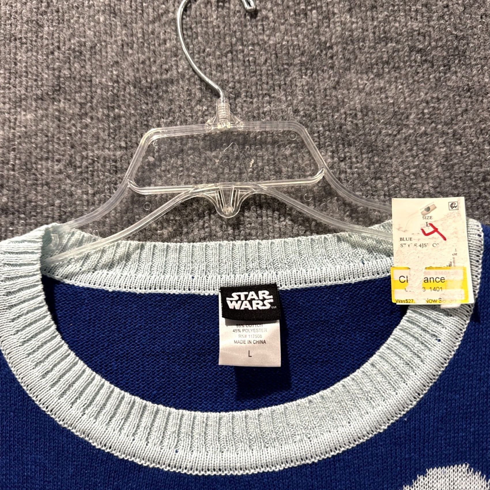 Star Wars Vintage Style Star Wars Sweater Size L Blue Knit Pullover Crewneck BNWT Women’s Size L / US 10 / IT 46 - 4 Thumbnail
