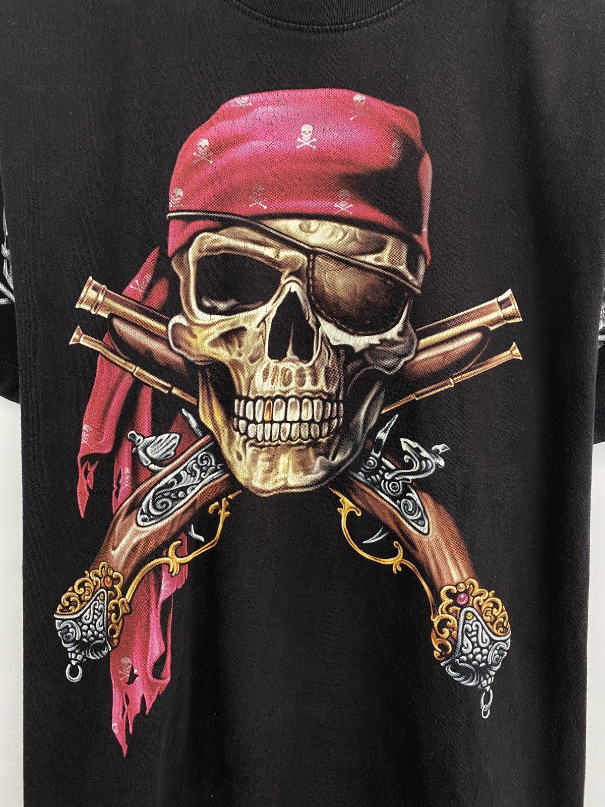 4GSELLER 💀 Vintage 90s Skull Death Pirate Bones Rare T-Shirt Retro Size US M / EU 48-50 / 2 - 4 Thumbnail