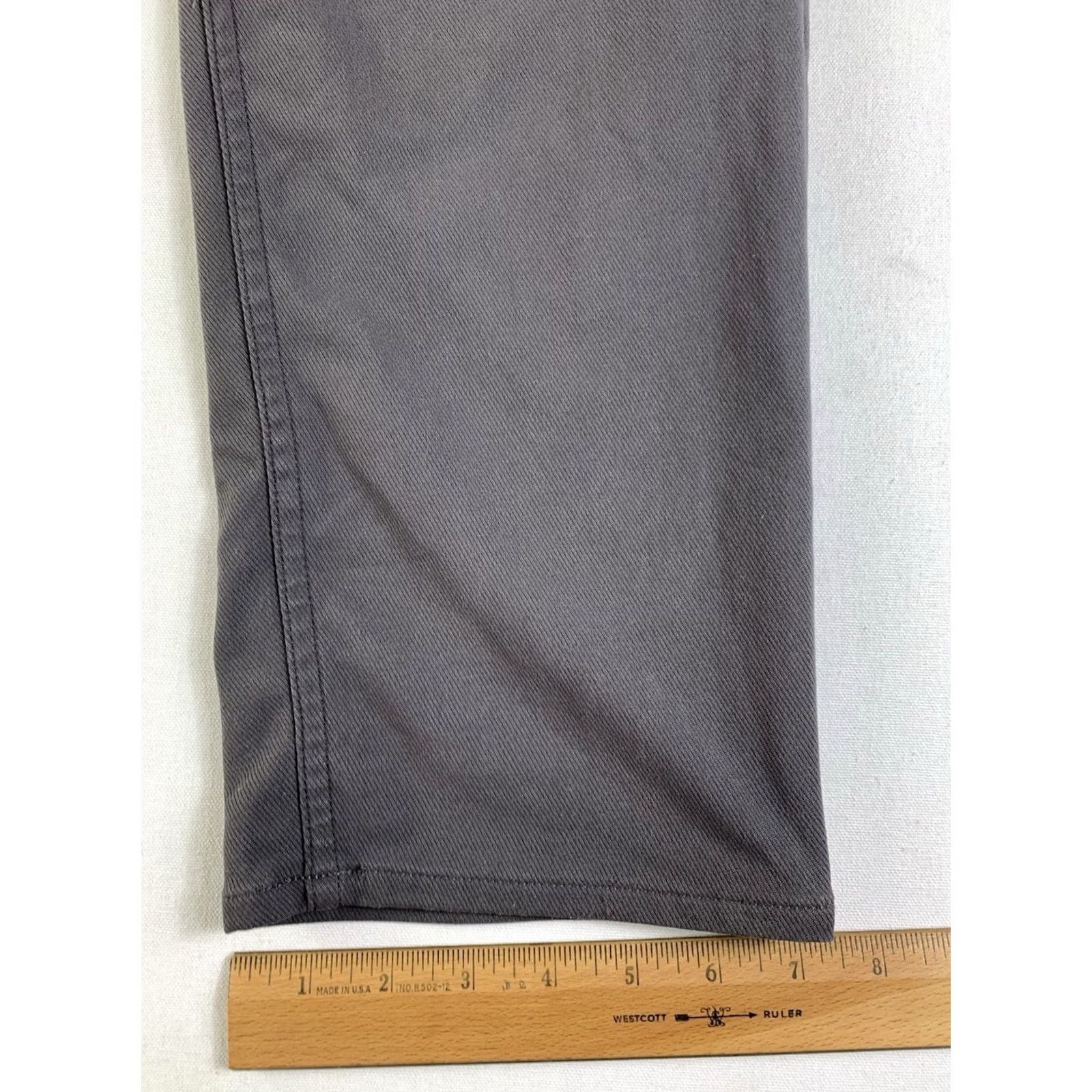Theory THEORY Neoteric Raffi Twill Pants Mens 38 Gray Flat 38x31 Chino 5-Pocket Regular Tapered Rise Mid Inseam 32 Stocked Flexible Size US 38 / EU 54 - 2 Thumbnail