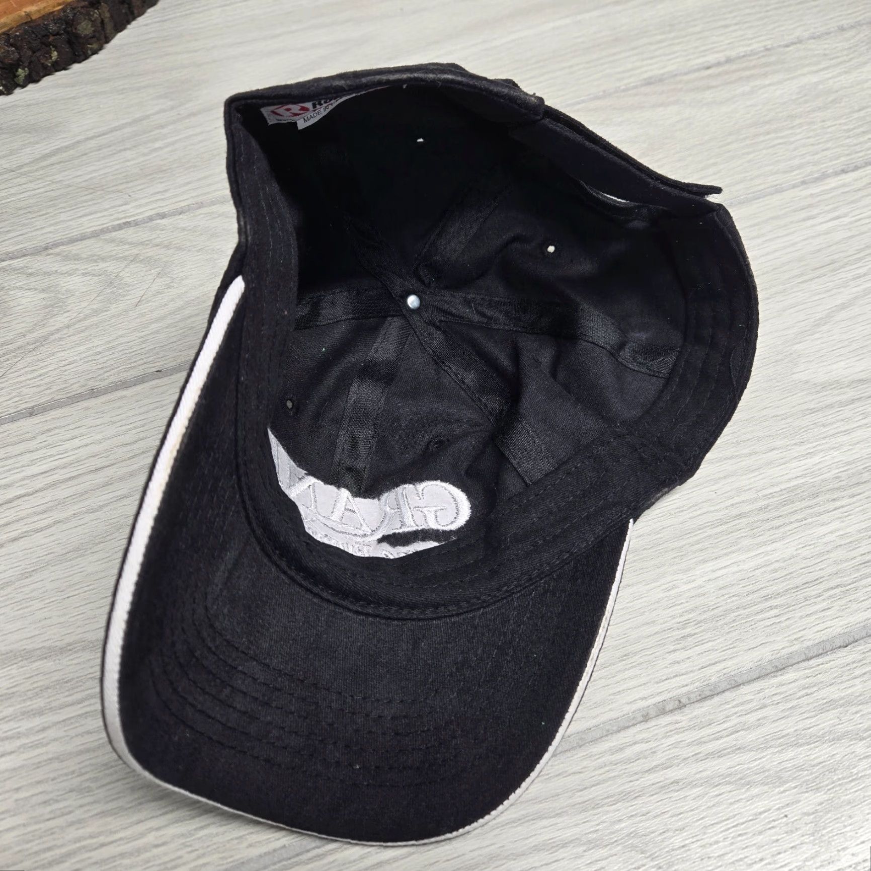 Vintage VINTAGE Grand Home Furnishings Black Hat Unisex Adults Adjustable Cotton Visor 90s Football Concert Mens Womens Size ONE SIZE - 5 Thumbnail