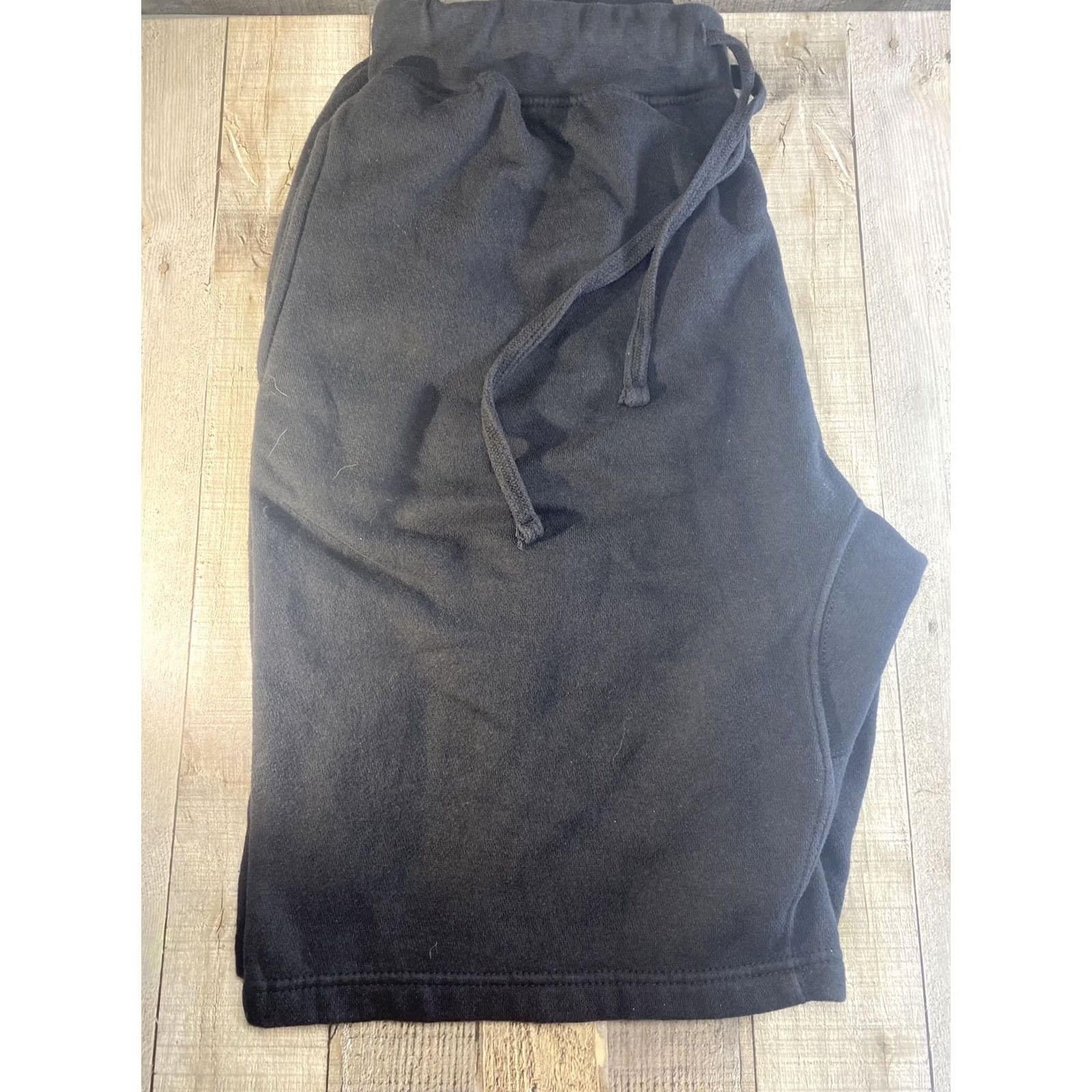 Vintage Road Runner Men's Shorts XL Black Running Sweat 100% Cotton Activewear Size US 36 / EU 52 - 2 Thumbnail