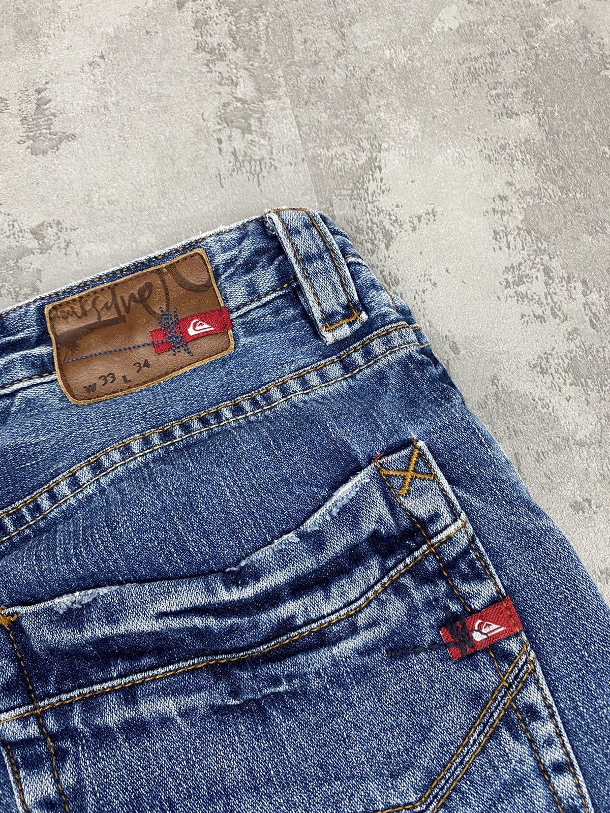 Quiksilver Quiksilver Relaxed Fit Distresed Denim quikjean skate Size US 33 - 11 Thumbnail