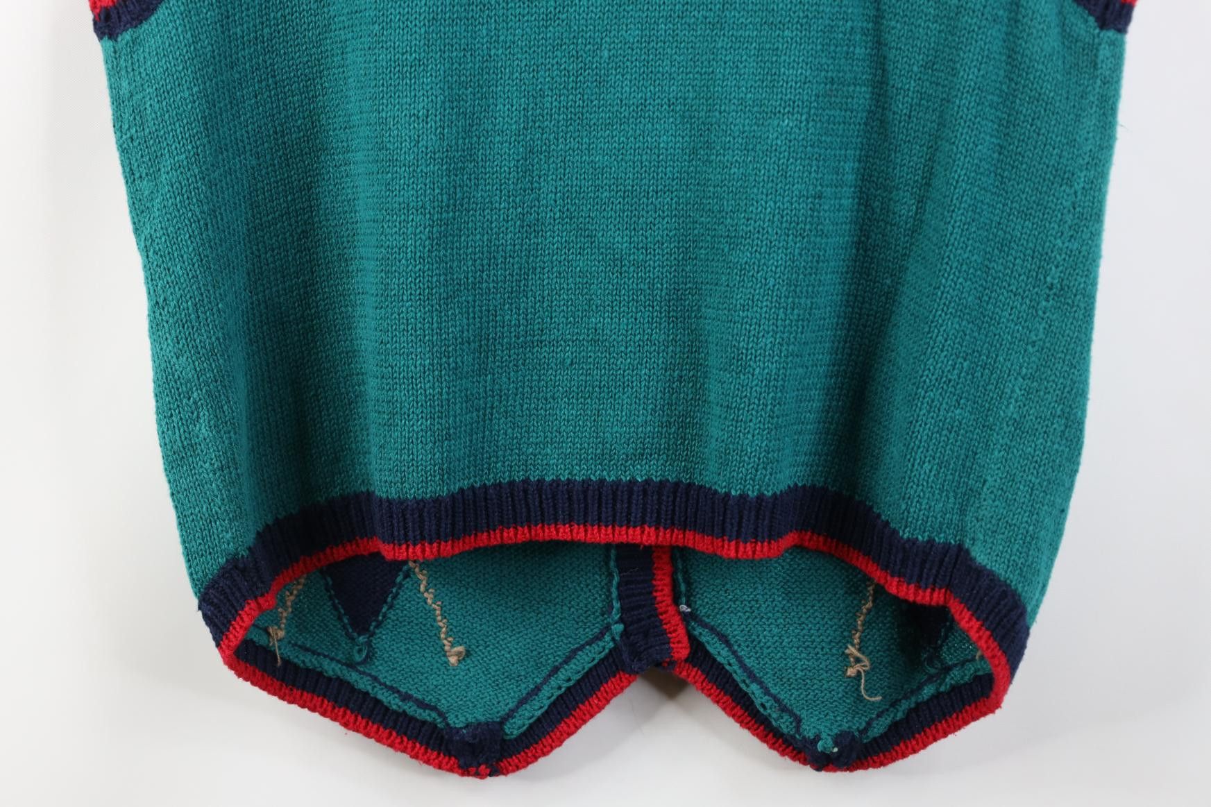 Vintage Vintage 90s Streetwear Diamond Knit Cardigan Sweater Vest Size M / US 6-8 / IT 42-44 - 8 Thumbnail