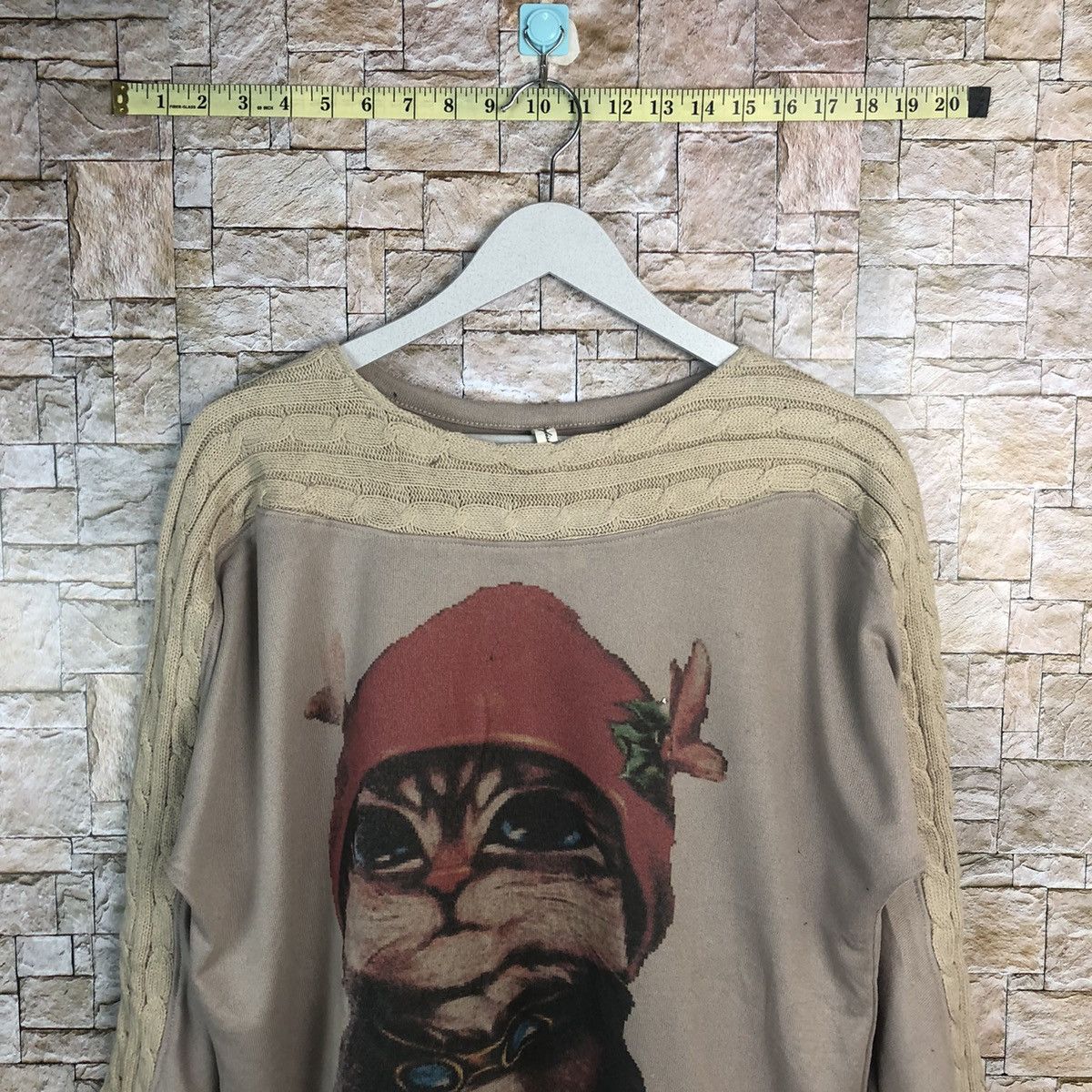 Homespun Knitwear Stulish Thief cat vintage Brown Knitwear #A39 Size L / US 10 / IT 46 - 2 Thumbnail