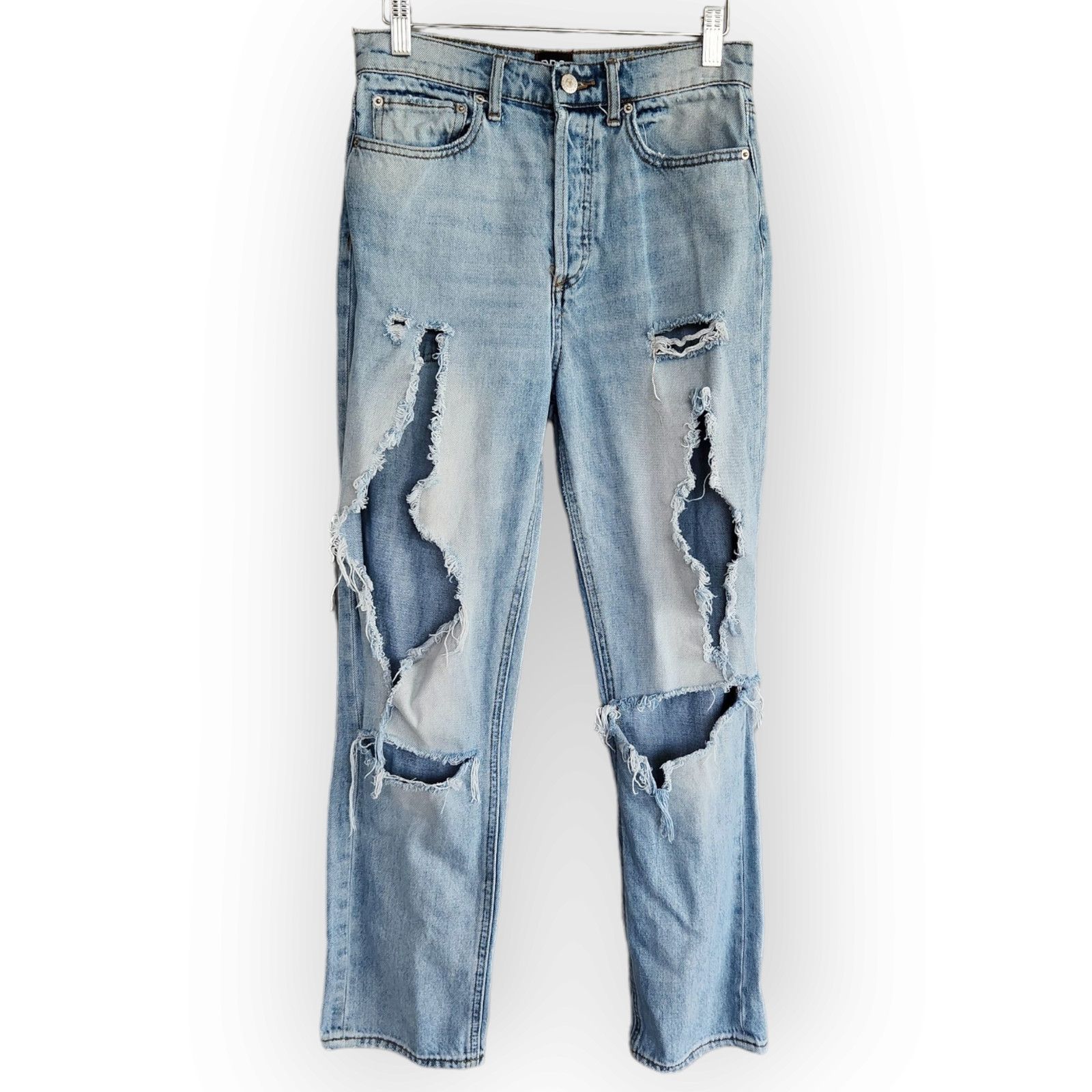 Bdg BDG Urban Outfitters High Waisted Ripped Mom Jeans 28 Size 28" / US 6 / IT 42 - 1 Thumbnail