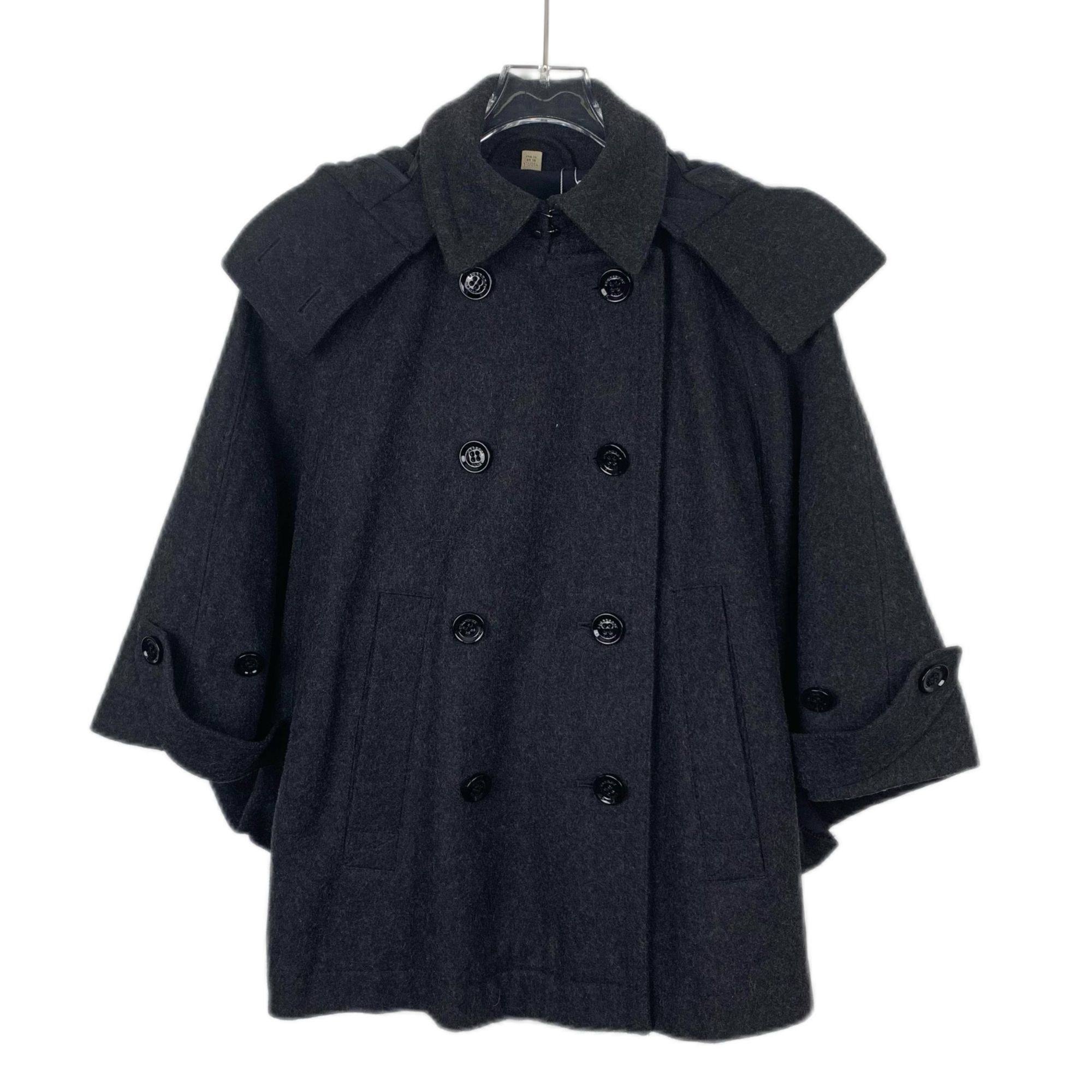 Burberry H9339 Burberry Brit Womens Charcoal Gray Wool Blend Double-B Size S / US 4 / IT 40 - 1 Thumbnail