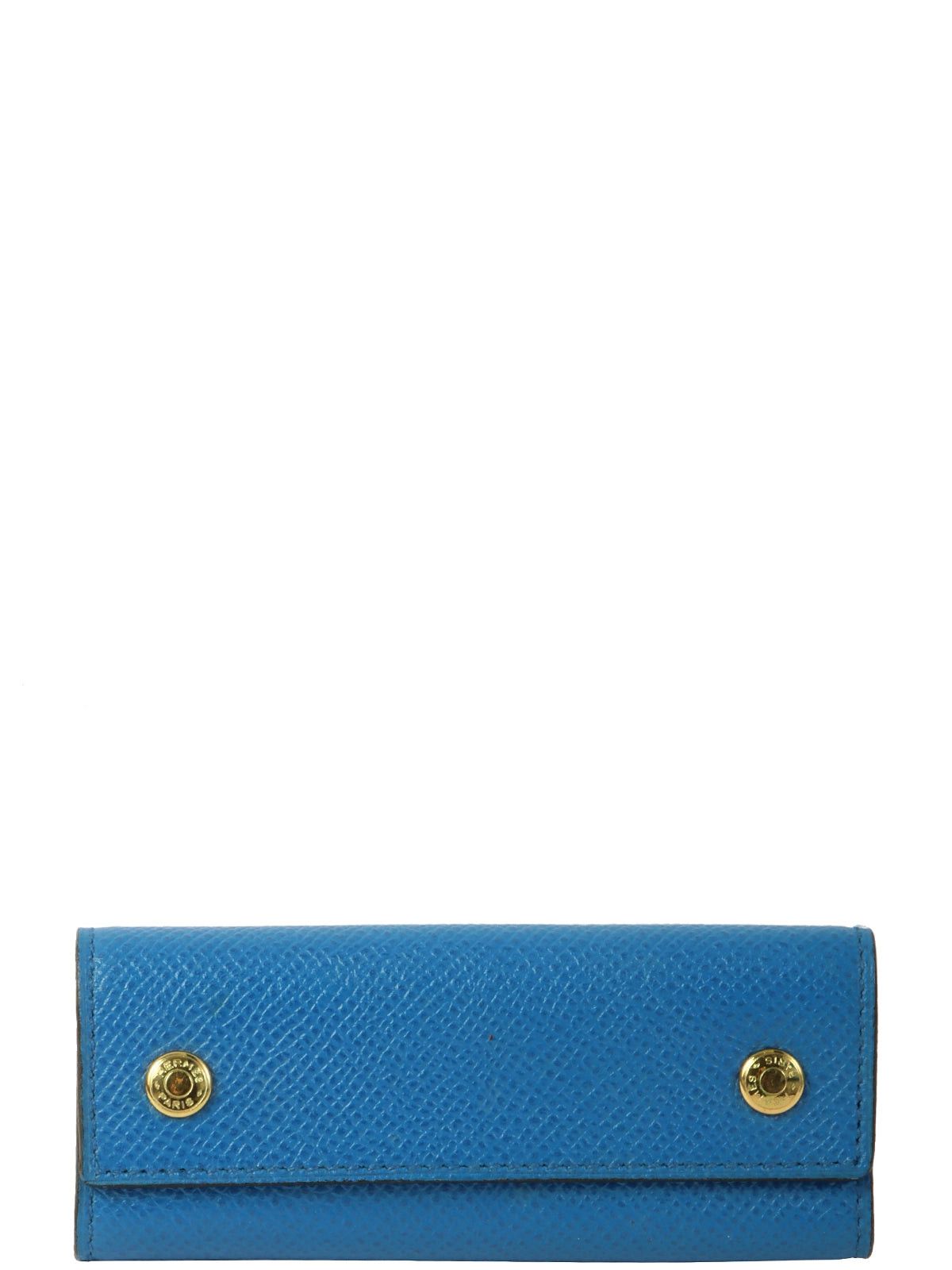 image of Hermes 1996 Made Sellier Etui Cles 4 Blue, Women's