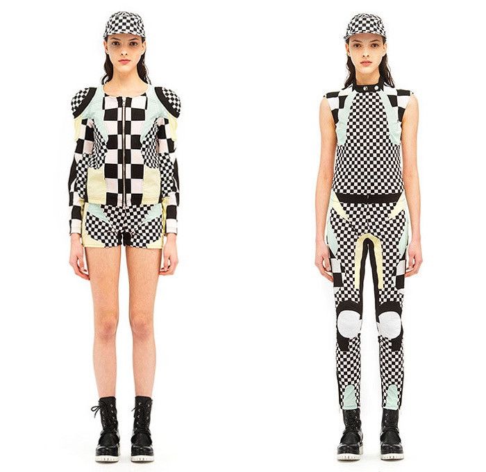 Moschino Moschino resort 2015 archived iconic checkboard biker pants Size 30" / US 8 / IT 44 - 1 Thumbnail