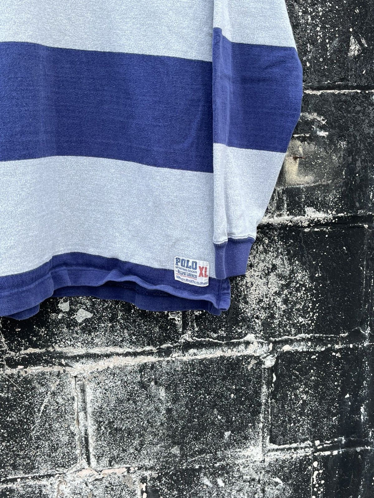 Vintage Polo Ralph Lauren vintage striped rugby shirt preppy hype Size US XL / EU 56 / 4 - 3 Thumbnail