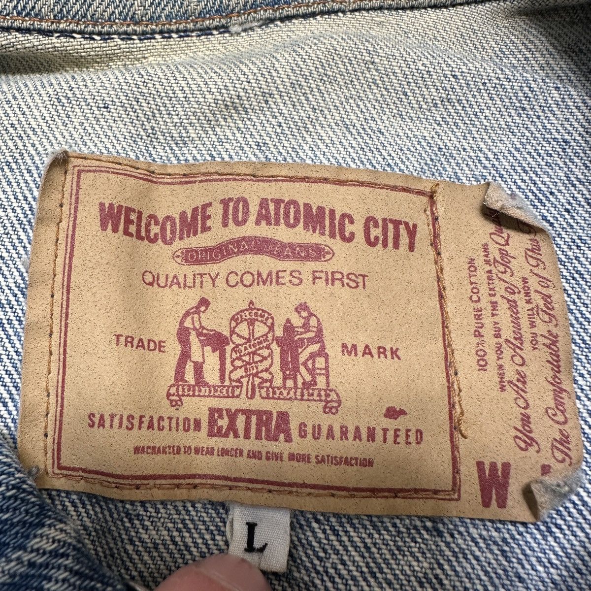 Vintage Vintage Atomic City denim jacket Size US L / EU 52-54 / 3 - 5 Thumbnail