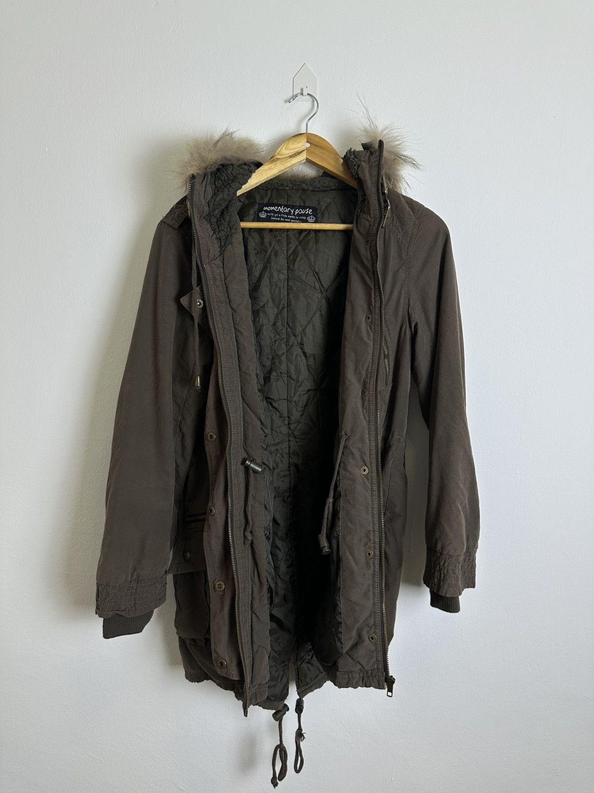 Le Grande Bleu (L.G.B.) 00’s Sorridere Multiple Pocket Fur Hoodie Parachute Jacket Size US M / EU 48-50 / 2 - 5 Thumbnail