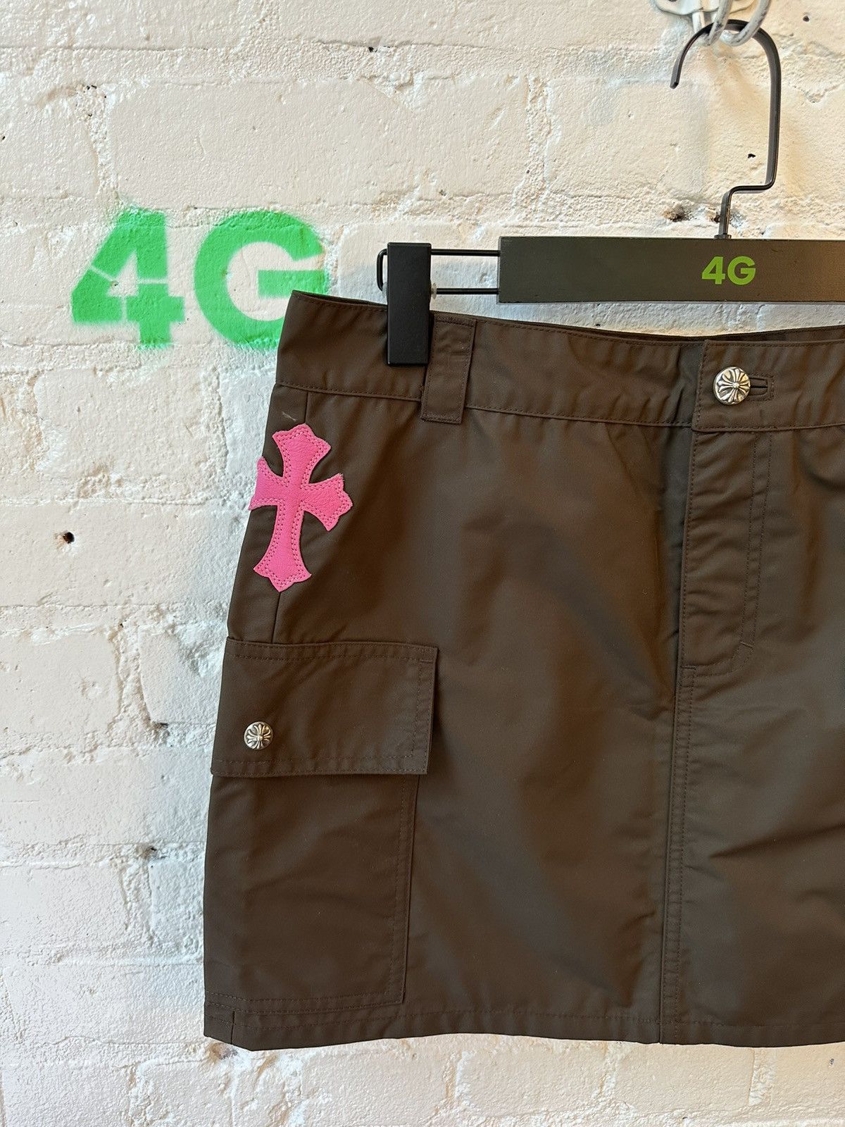 Chrome Hearts CHROME HEARTS PINK PATCHED MINI SKIRT Size 28" / US 6 / IT 42 - 2 Thumbnail