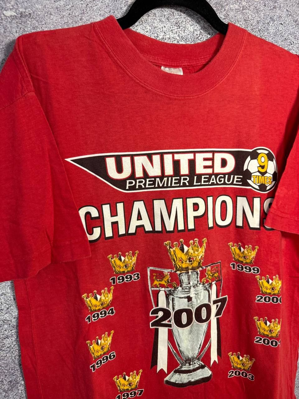 Vintage Vintage Manchester United Champions 2007 Red T-Shirt Small Size US S / EU 44-46 / 1 - 8 Thumbnail