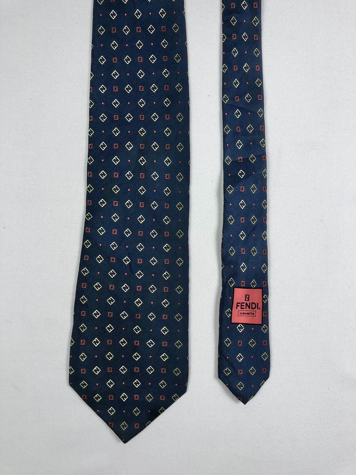 Fendi Rare Vintage Fendi Cravatte Monogram Silk Tie Made in Italy Size ONE SIZE - 3 Thumbnail