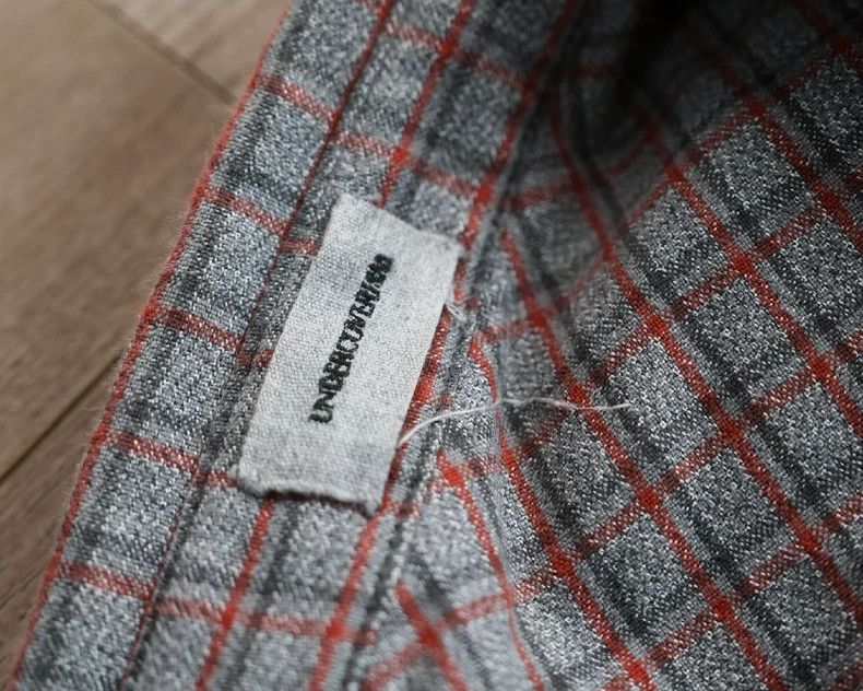 undercover Plaid Stripe Patchwork Shirt 2502-Nextarrow
