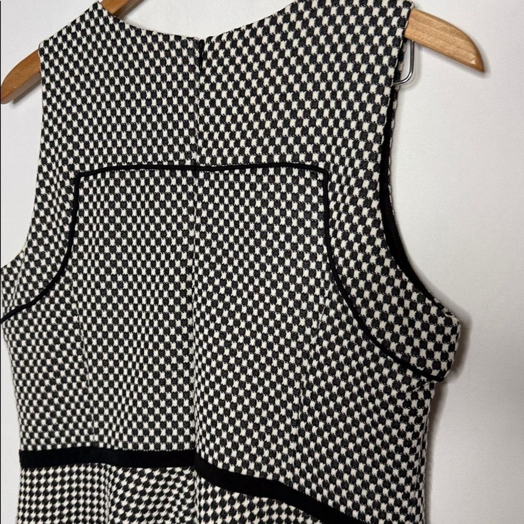 Oleg Cassini Oleg Cassini checkered sleeveless Aline black white dress 12 Size XL / US 12-14 / IT 48-50 - 6 Thumbnail