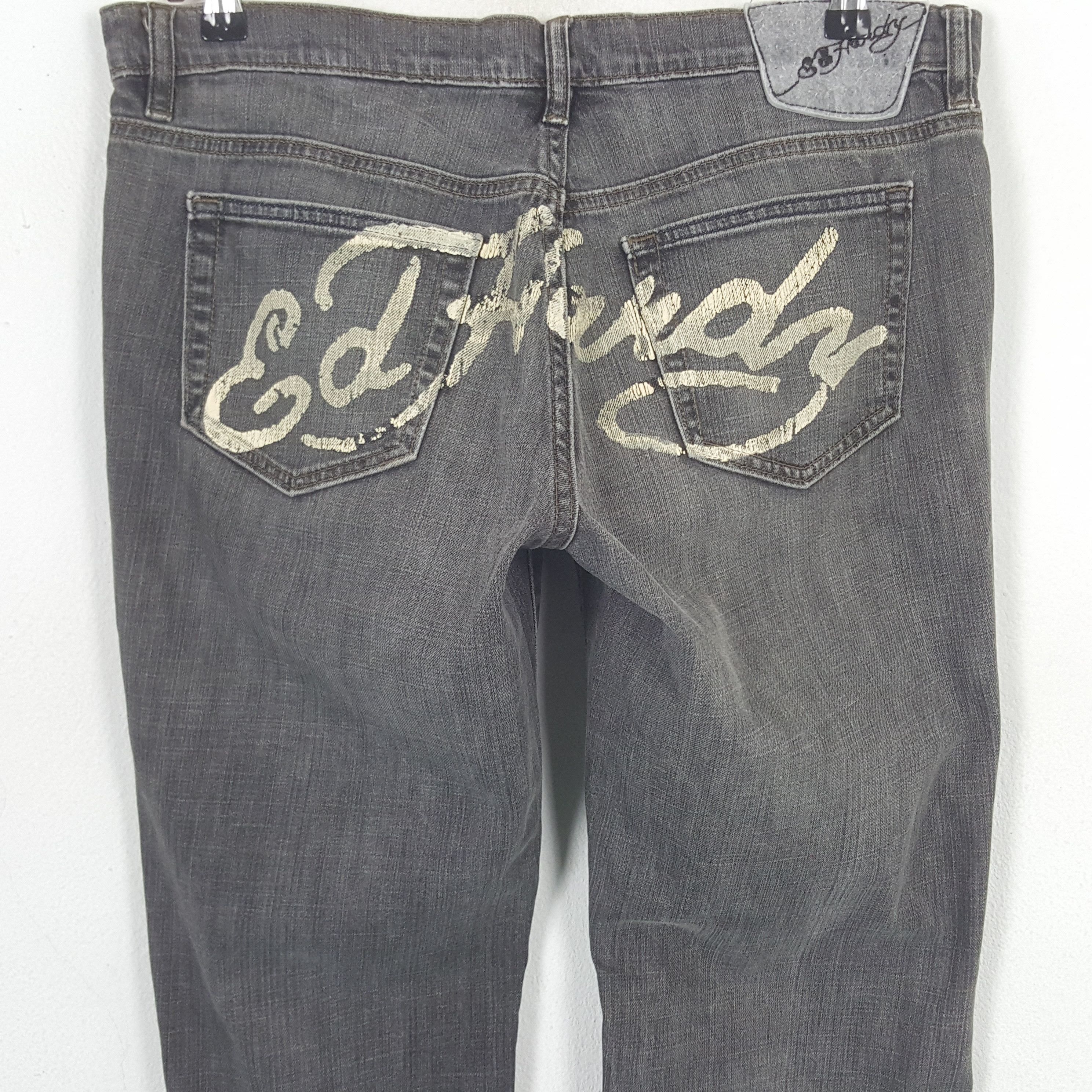 Ed Hardy × Vintage Vintage Ed Hardy Spell Out Logo Denim Jeans Size 34" / US 12 / IT 48 - 2 Thumbnail
