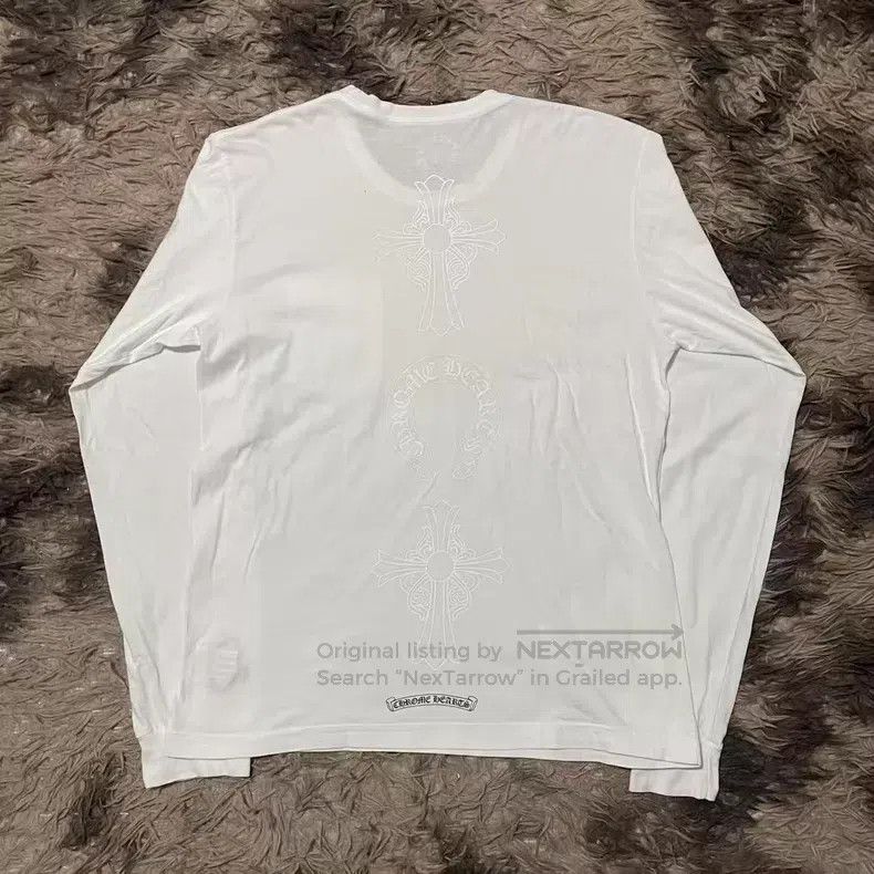 Chrome Hearts CHROME HEARTS Size L White cross-arm T-shirt with Sanskrit Size US L / EU 52-54 / 3 - 2 Thumbnail