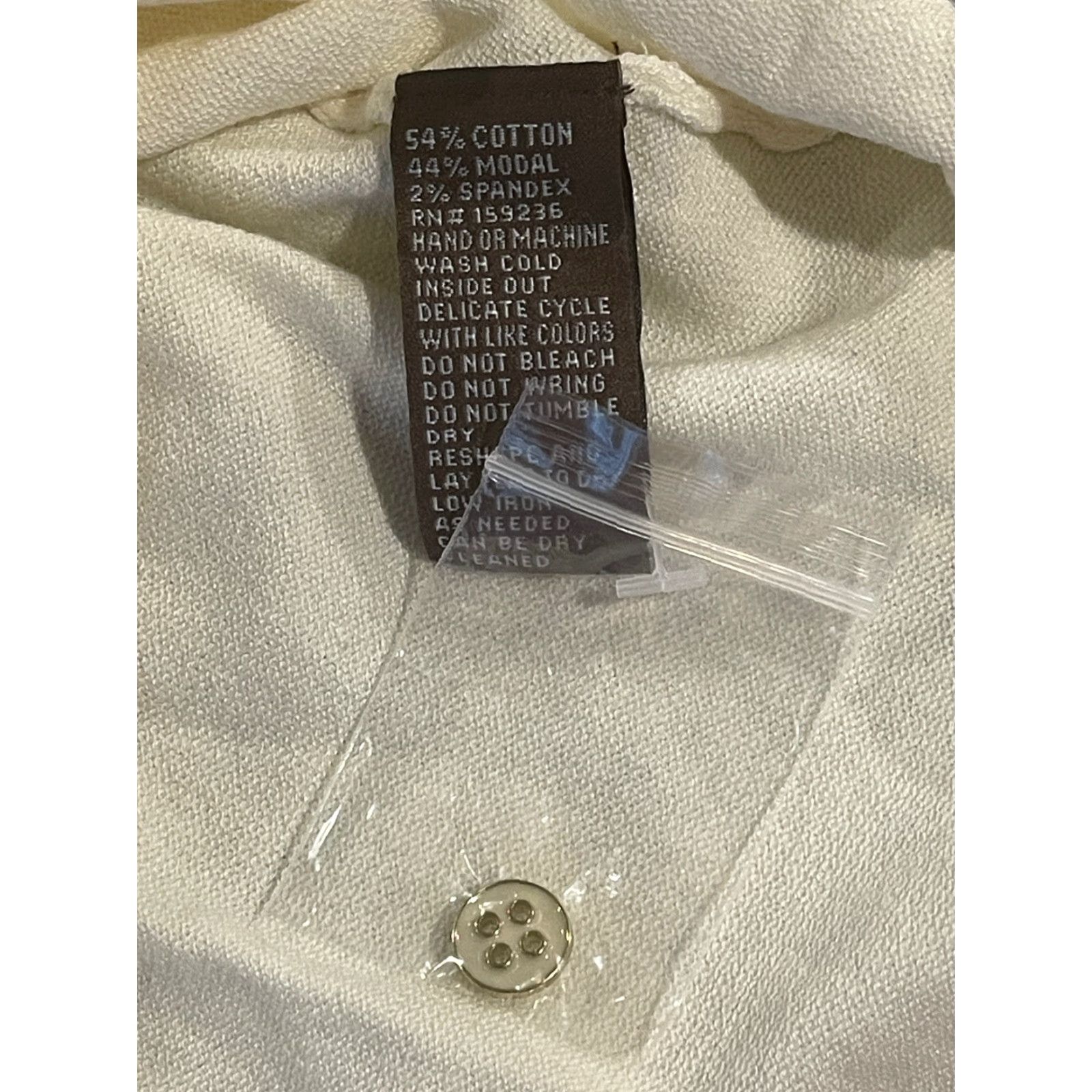 J.McLaughlin J.McLaughlin Sweater Jamey Women's Pullover Casual Cotton Blend Egret White Large NWT Size L / US 10 / IT 46 - 5 Thumbnail