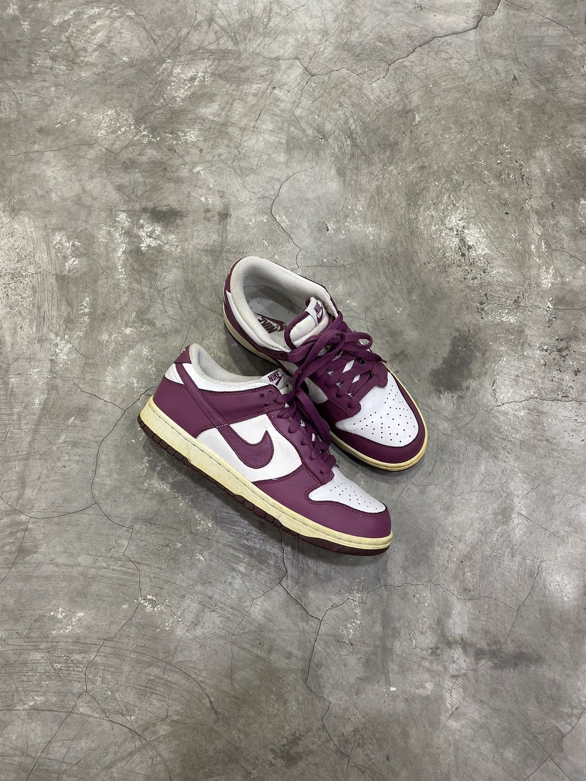 image of Nike Dunk Low Ostrich Pack Myth 2010 Years Vintage Burgundy Shoes in White, Men's (Size 9)