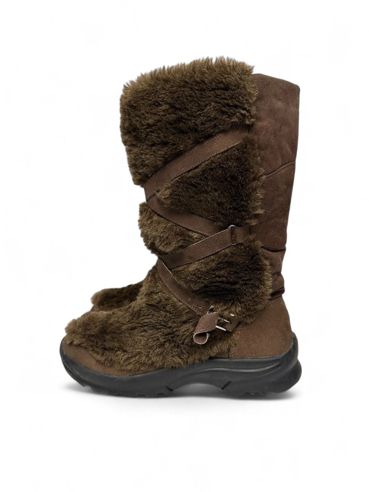 If Six Was Nine Classic Brown Leather Vintage Boots Y2K Minimal Look Size US 8 / EU 41 - 4 Thumbnail
