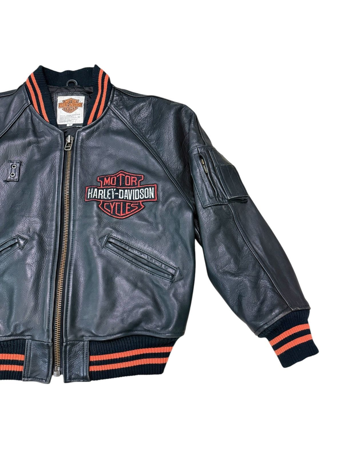 Vintage RARE VINTAGE HARLEY DAVIDSON LEATHER BOMBER JACKET Size US M / EU 48-50 / 2 - 2 Thumbnail