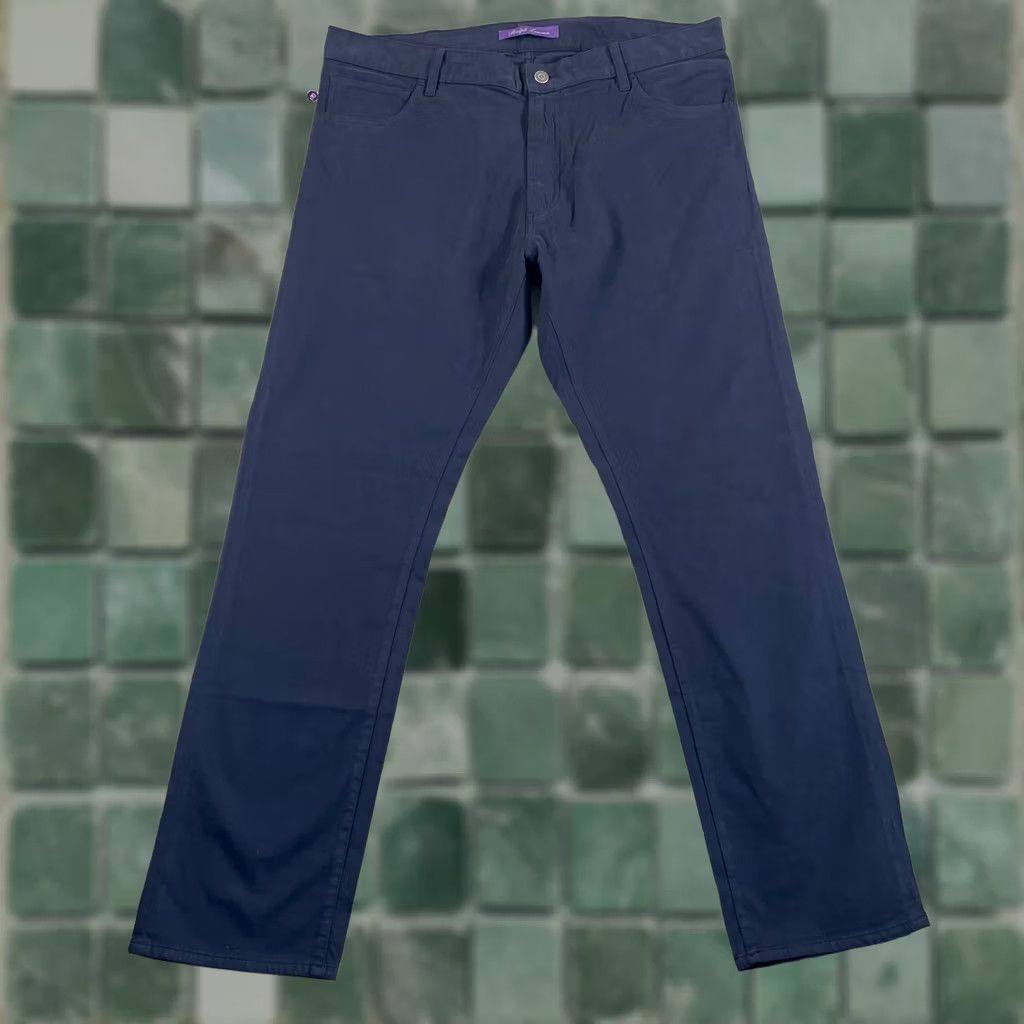 Ralph Lauren Purple Label Ralph Lauren Purple Label Pants Men 38x32 Navy Slim Fit Stretch NWT Chino Flat Front Size 38 Multi-Color Blue Pattern Solid 90s College Preppy Mens Size US 38 / EU 54 - 1 Thumbnail