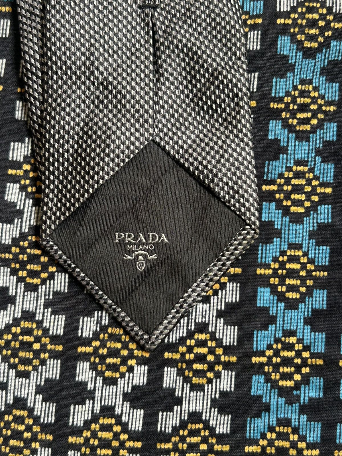 Prada Black Prada Tie Size ONE SIZE - 4 Thumbnail