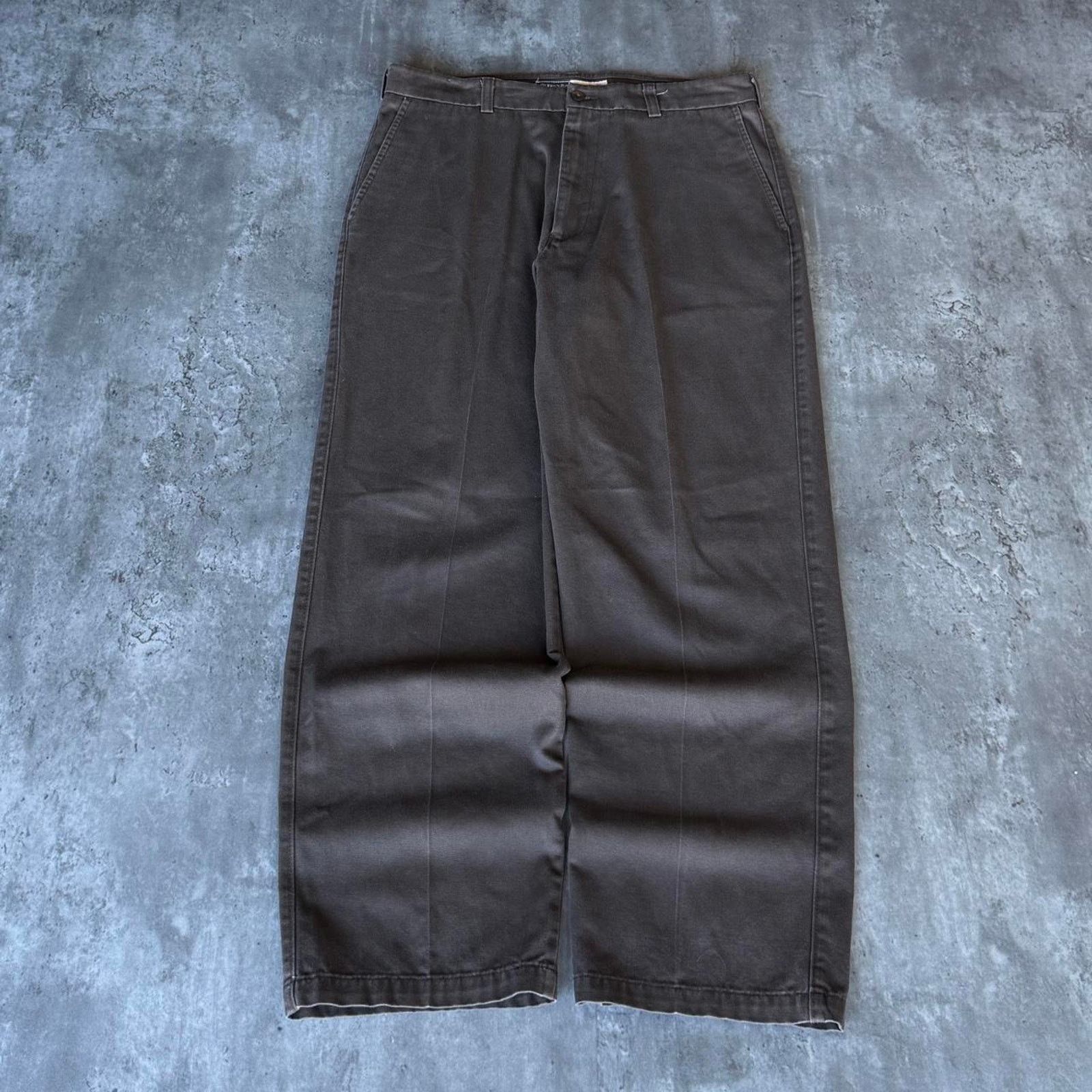St. Johns Bay × Vintage Vintage Y2K Baggy Faded Brown Grunge Opium Dress Pants Size US 33 - 1 Thumbnail