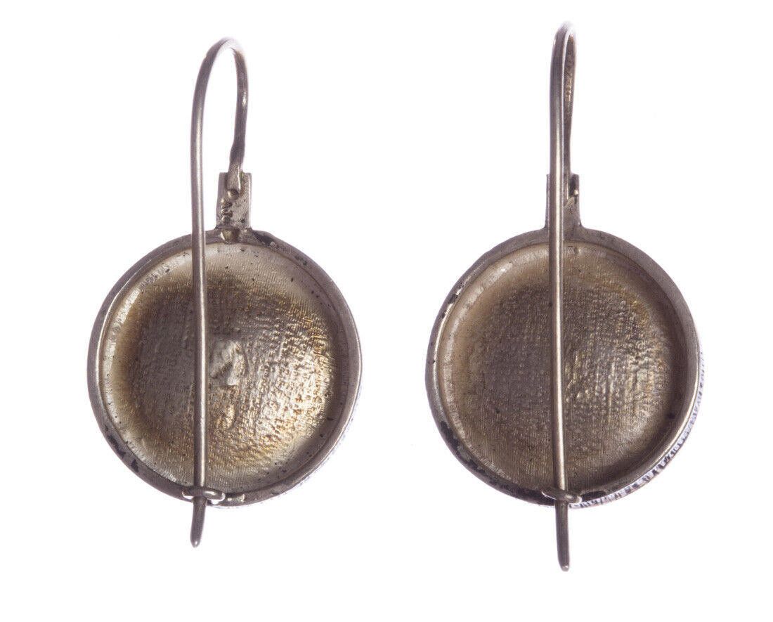 Handmade Sterling Silver Ram Head Coin Earrings Size ONE SIZE - 4 Thumbnail