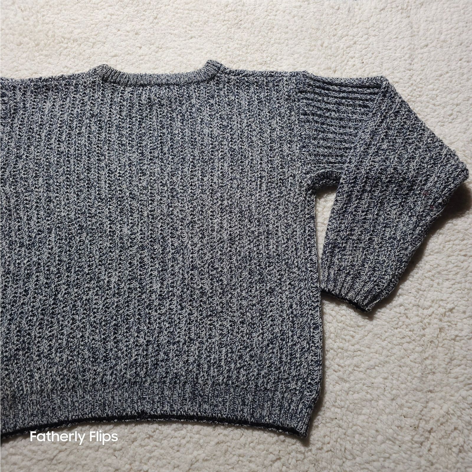 Other VTG GAP Marled Knit Sweater boys L Black White Chunky 90s Size US L / EU 52-54 / 3 - 12 Thumbnail