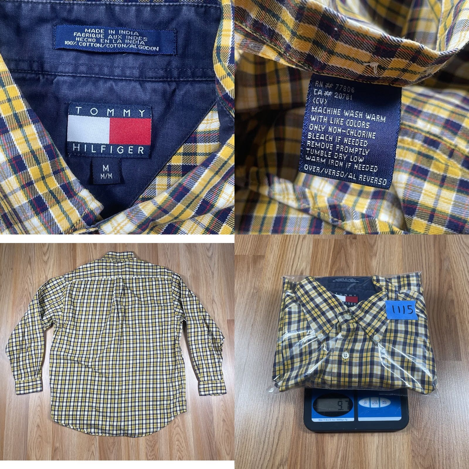 Tommy Hilfiger Tommy Hilfiger Button Down Long Sleeve Check Plaid Flannel Mens Size M Multicolor Cotton Button Down Shirt Regular Mens Size US M / EU 48-50 / 2 - 8 Thumbnail