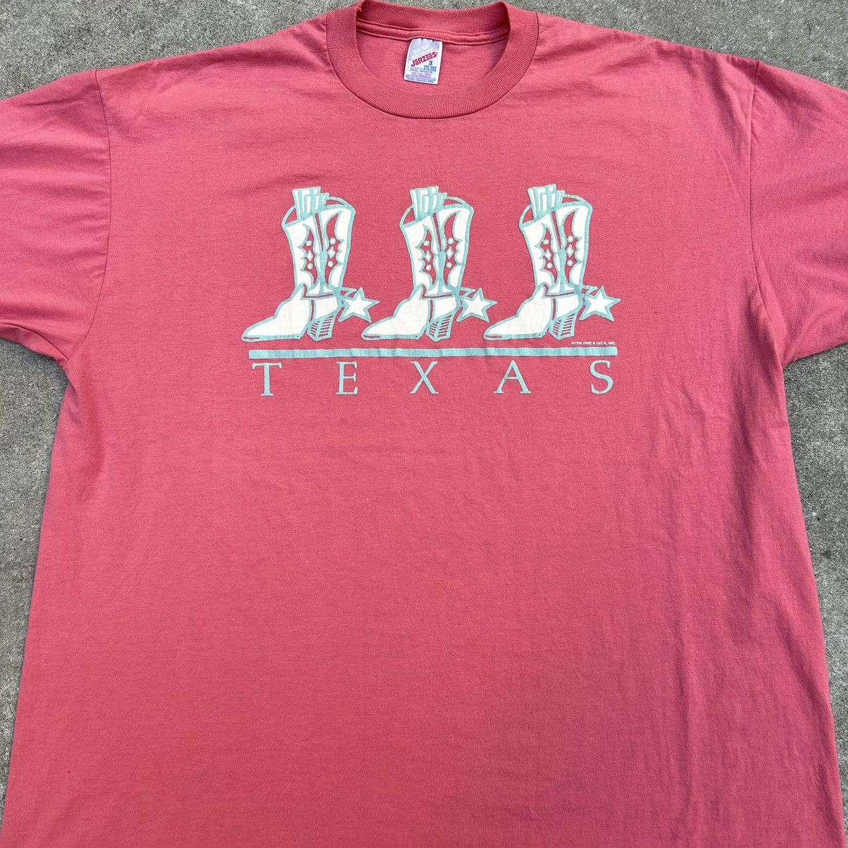 Jerzees × Vintage Texas vintage 1995 pink cowboy boots graphic t-shirt 2X Size US XXL / EU 58 / 5 - 1 Thumbnail