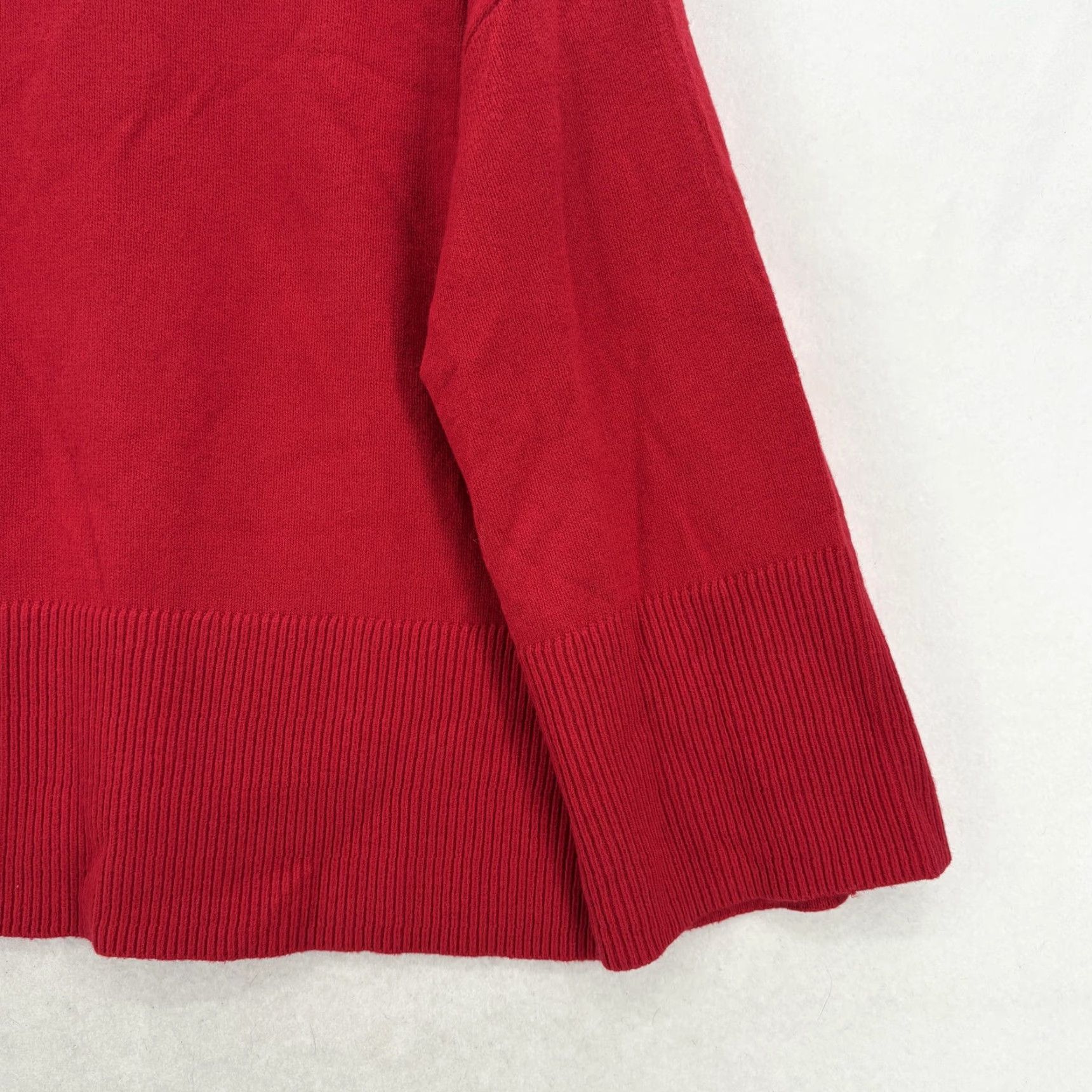 Banana Republic Banana Republic Sweater Womens XL Red Mock Neck Oversized Dolman Knit Pullover Size XL / US 12-14 / IT 48-50 - 3 Thumbnail