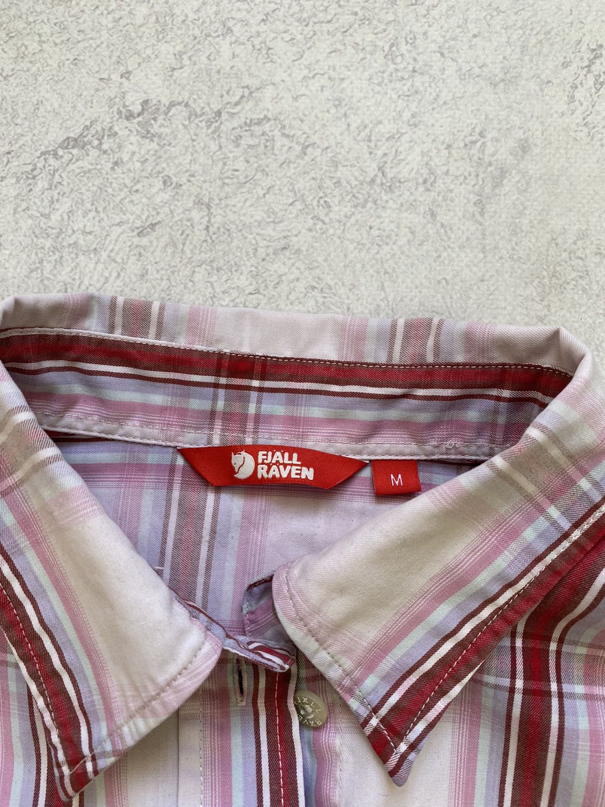 Fjallraven Fjall Raven Womens Pink Button Up Short Sleeve Check Shirt Size M / US 6-8 / IT 42-44 - 12 Thumbnail