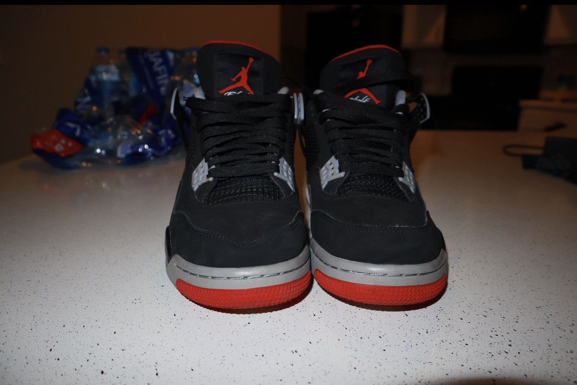 Jordan Brand × Nike Jordan Retro 4 Bred Size US 10.5 / EU 43-44 - 4 Thumbnail