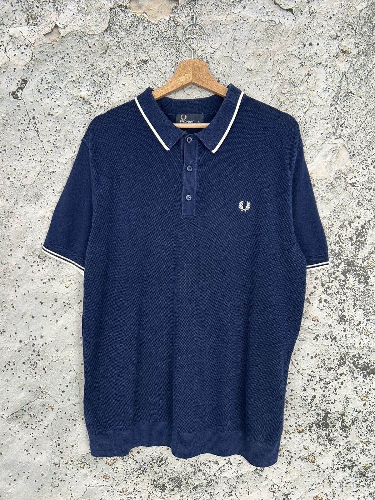 Fred Perry Fred Perry Navy Polo Tee Streetwear Luxury Classic Basic Size US XL / EU 56 / 4 - 1 Thumbnail