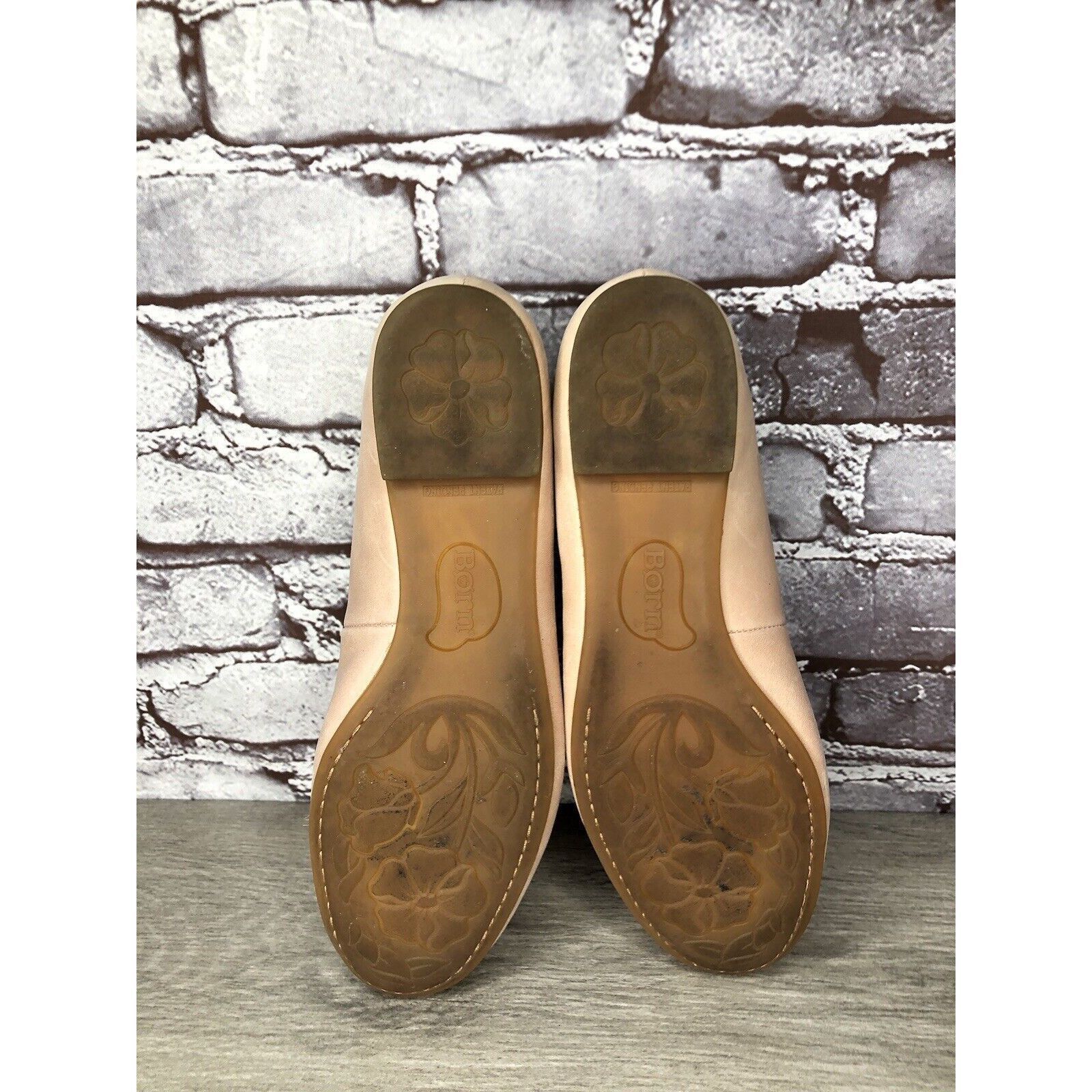 Born Born Annelie Pink Blush Leather Flower Bow Ballet Flats Wome Size US 10 / IT 40 - 14 Thumbnail