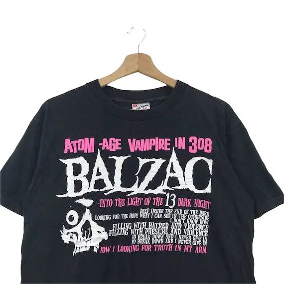 Band Tees × Vintage Vtg 1995 BALZAC JAPAN PUNK Horror Band Tee Shirt Vampire Size US M / EU 48-50 / 2 - 3 Thumbnail