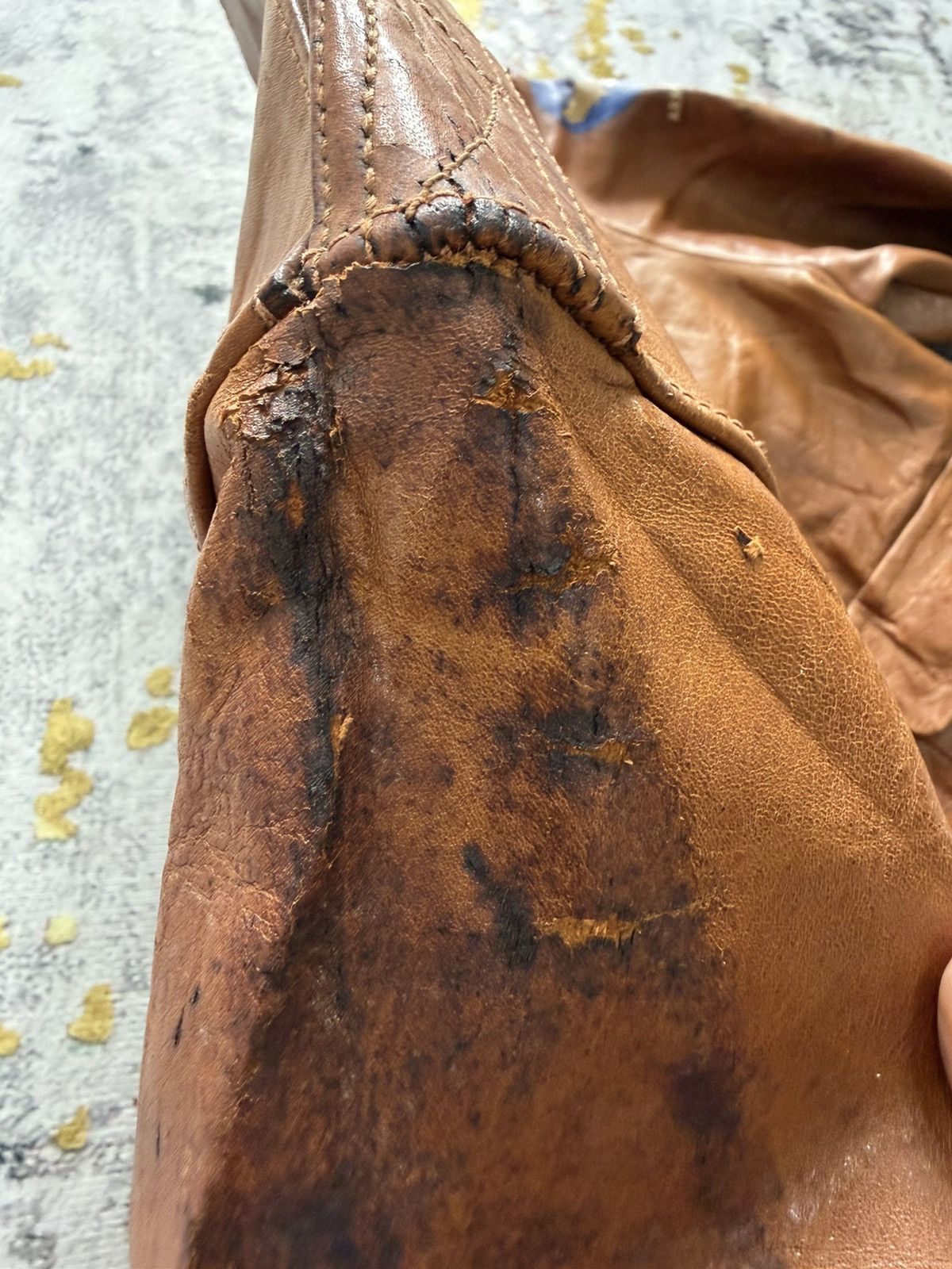 Vintage The Real Mccoy’s A-2 Flight Distressed Jacket in Brown, Men's — image 5 of 6