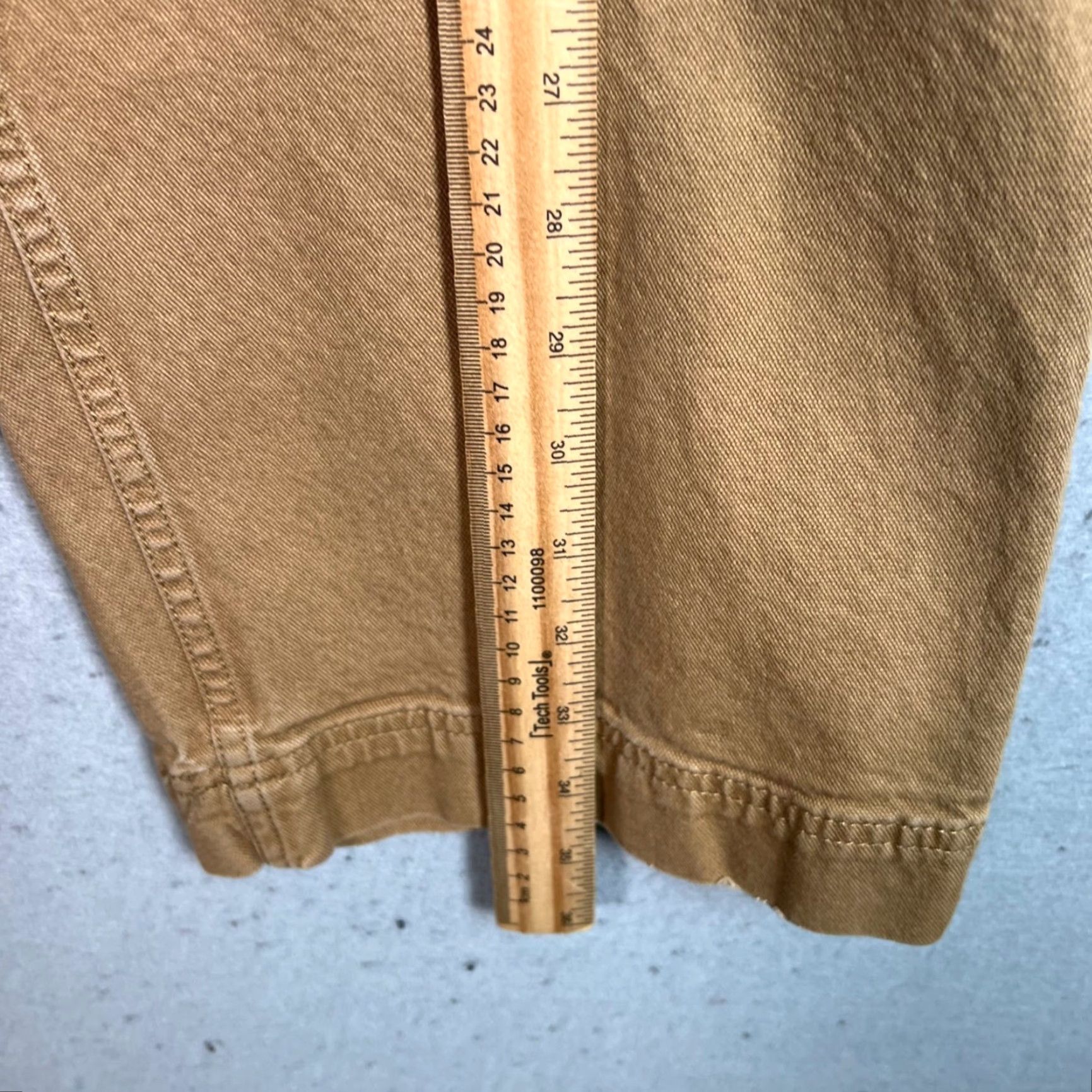 Vans Vans Womens Size 29 Tan High-Waisted Cropped Straight Leg Pants Cotton Blend Size 29" - 6 Thumbnail