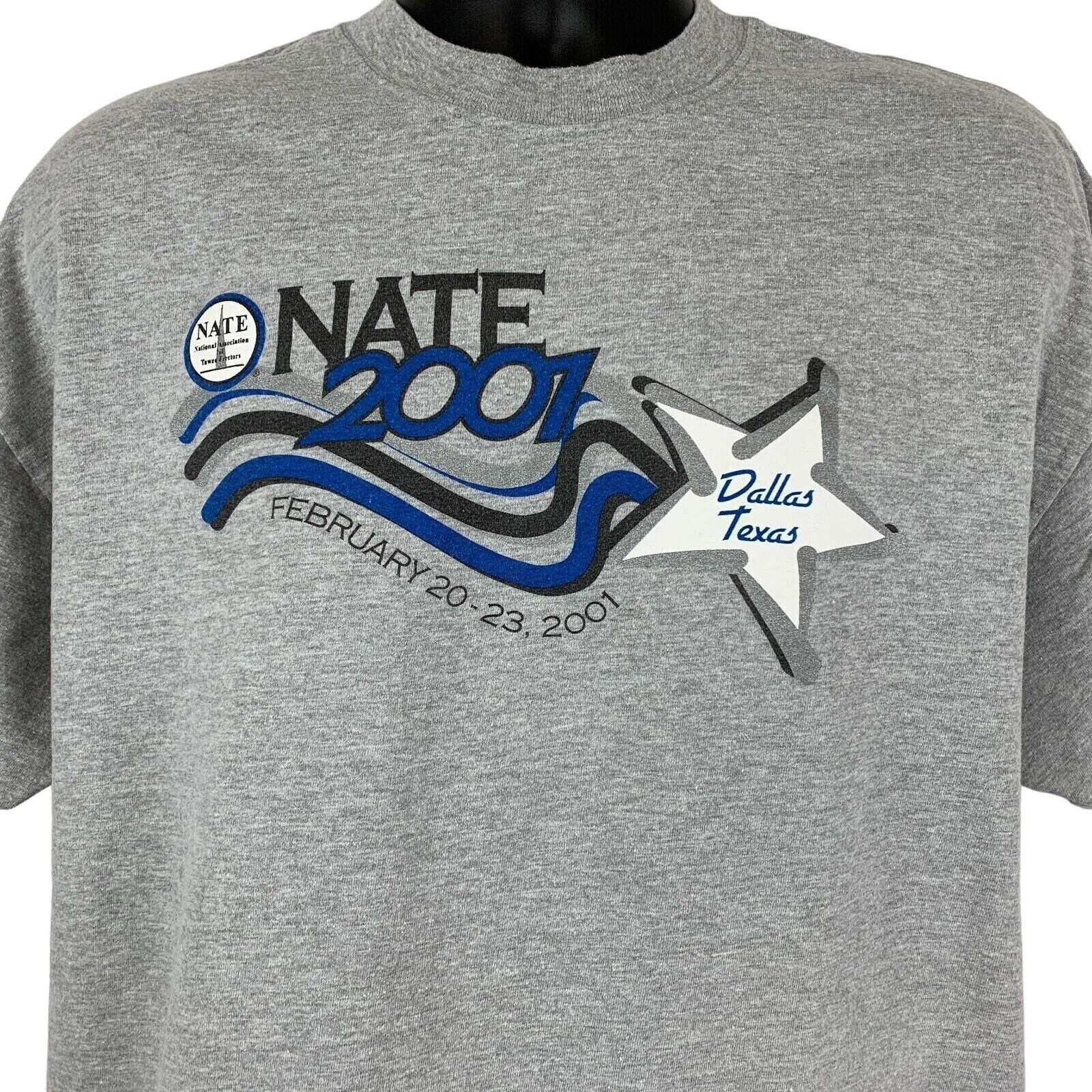Hanes Vintage NATE Tower Erectors T Shirt National Assoc Gray XL Size US XL / EU 56 / 4 - 1 Thumbnail