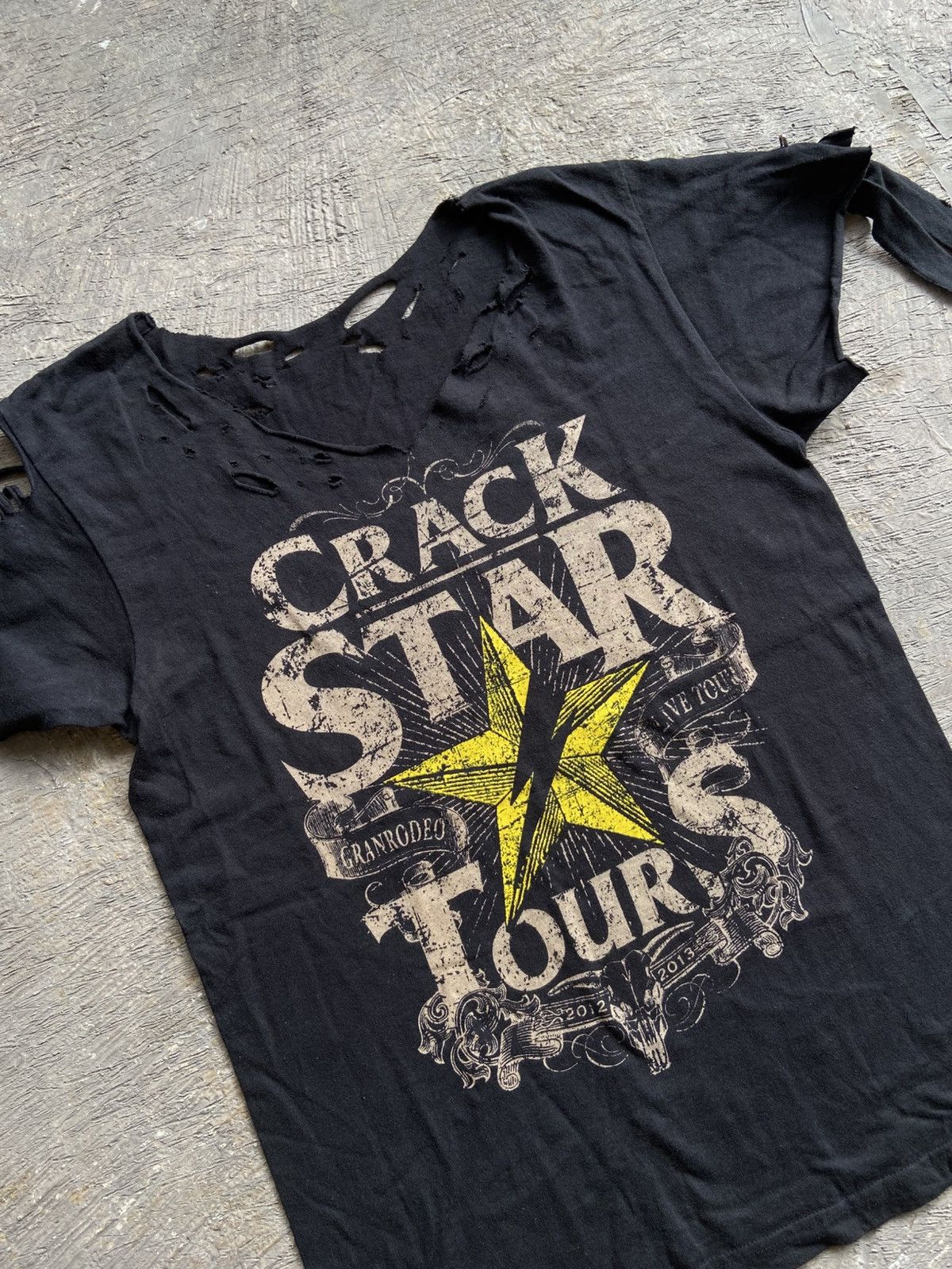 Band Tees 2012 Grandrodeo - Vkei Style Poem Destressed T-Shirt Size S / US 4 / IT 40 - 2 Thumbnail